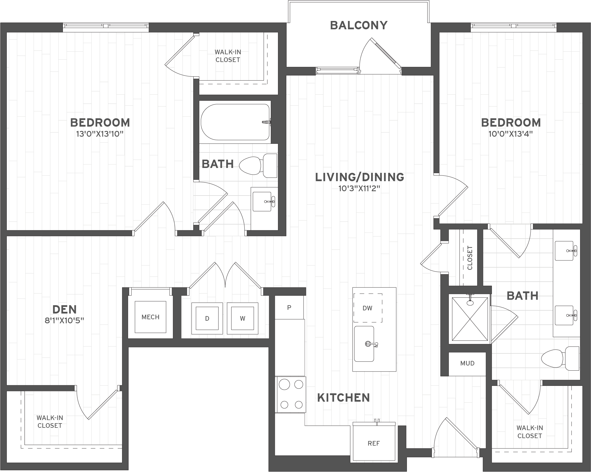 Floor Plan Image of Apartment Apt 02-0204