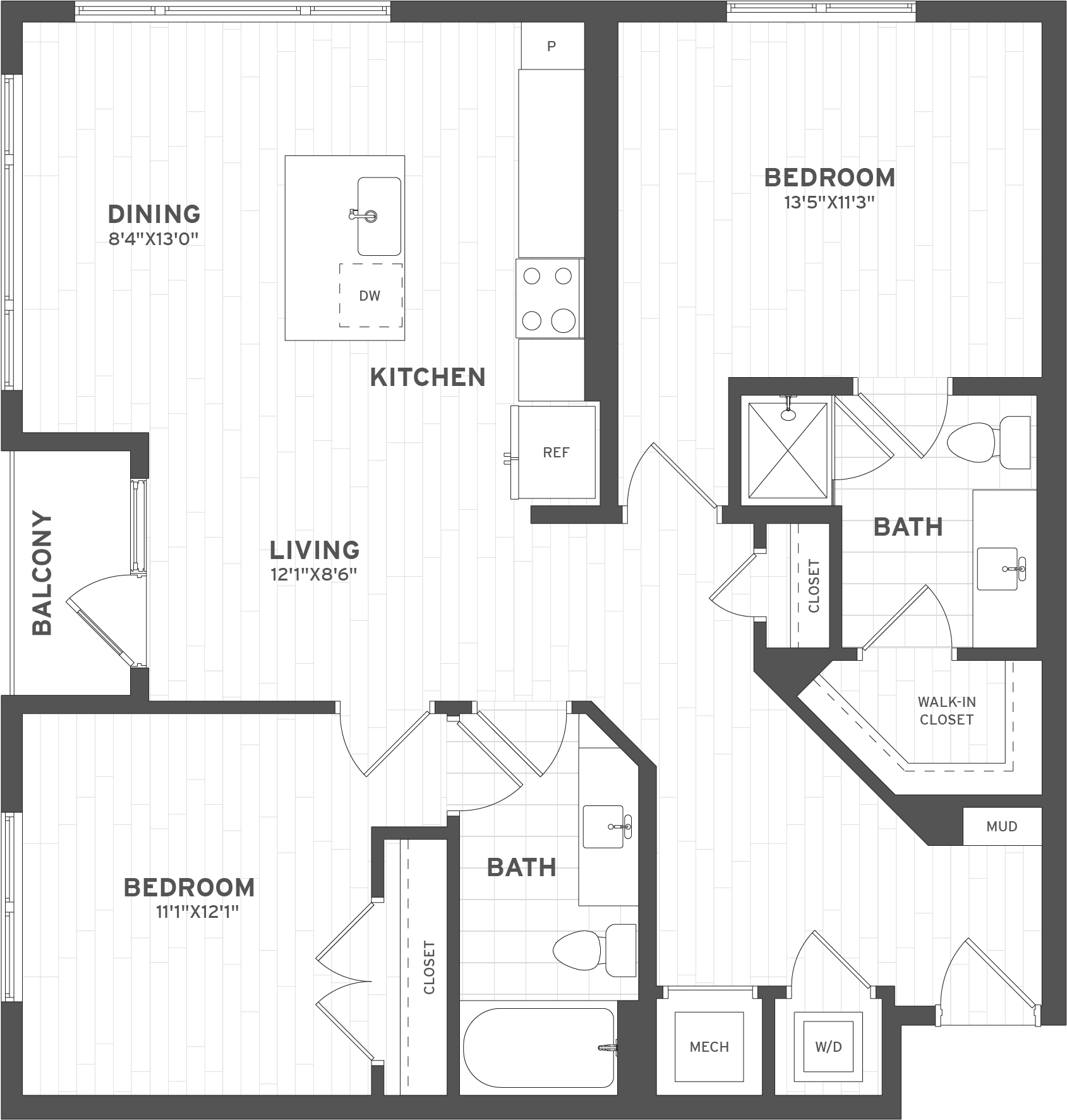 Floor Plan Image of Apartment Apt 02-0201