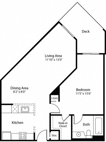 Floor plan layout diagram for 1A