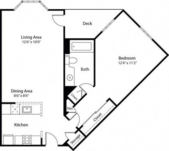 1J floor plan