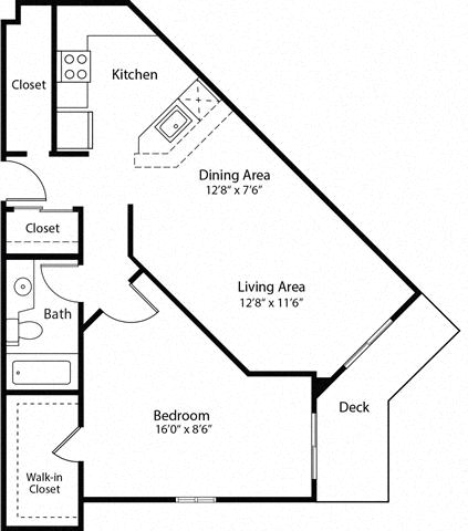Floor plan layout diagram for 1M