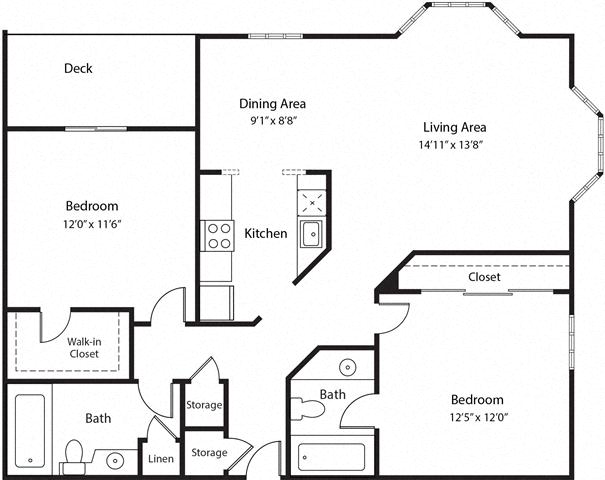 Floor plan layout diagram for 2D