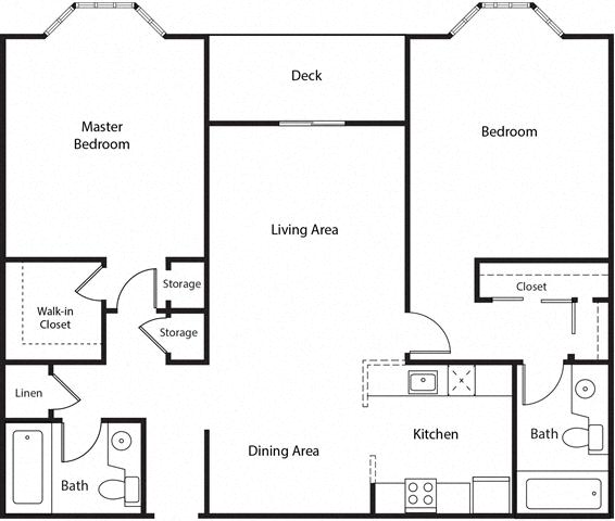 Floor plan layout diagram for 2E