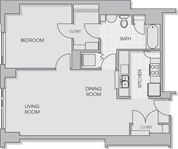 1N floor plan
