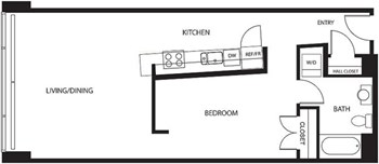 1D floor plan