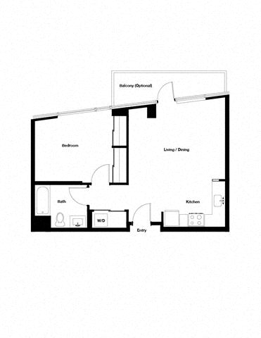 Floor plan layout diagram for 1K Renovation 2