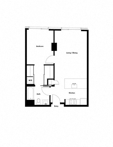 Floor plan layout diagram for 1N Renovation 2