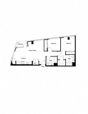 2C w/ Balcony Renovation 2 floor plan
