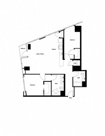 2K w/ Balcony Renovation 2 floor plan