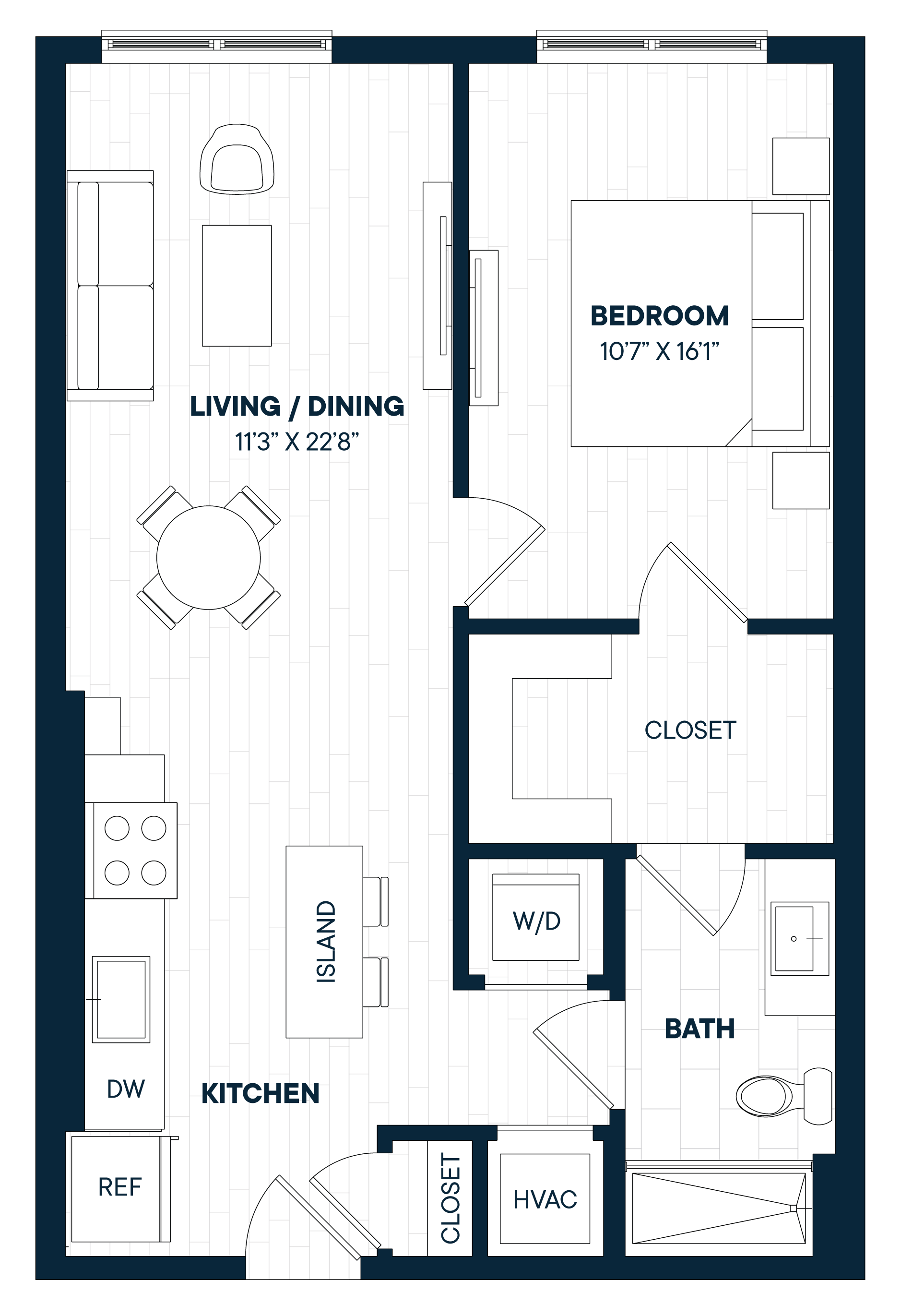 Floorplan image of apartment 805