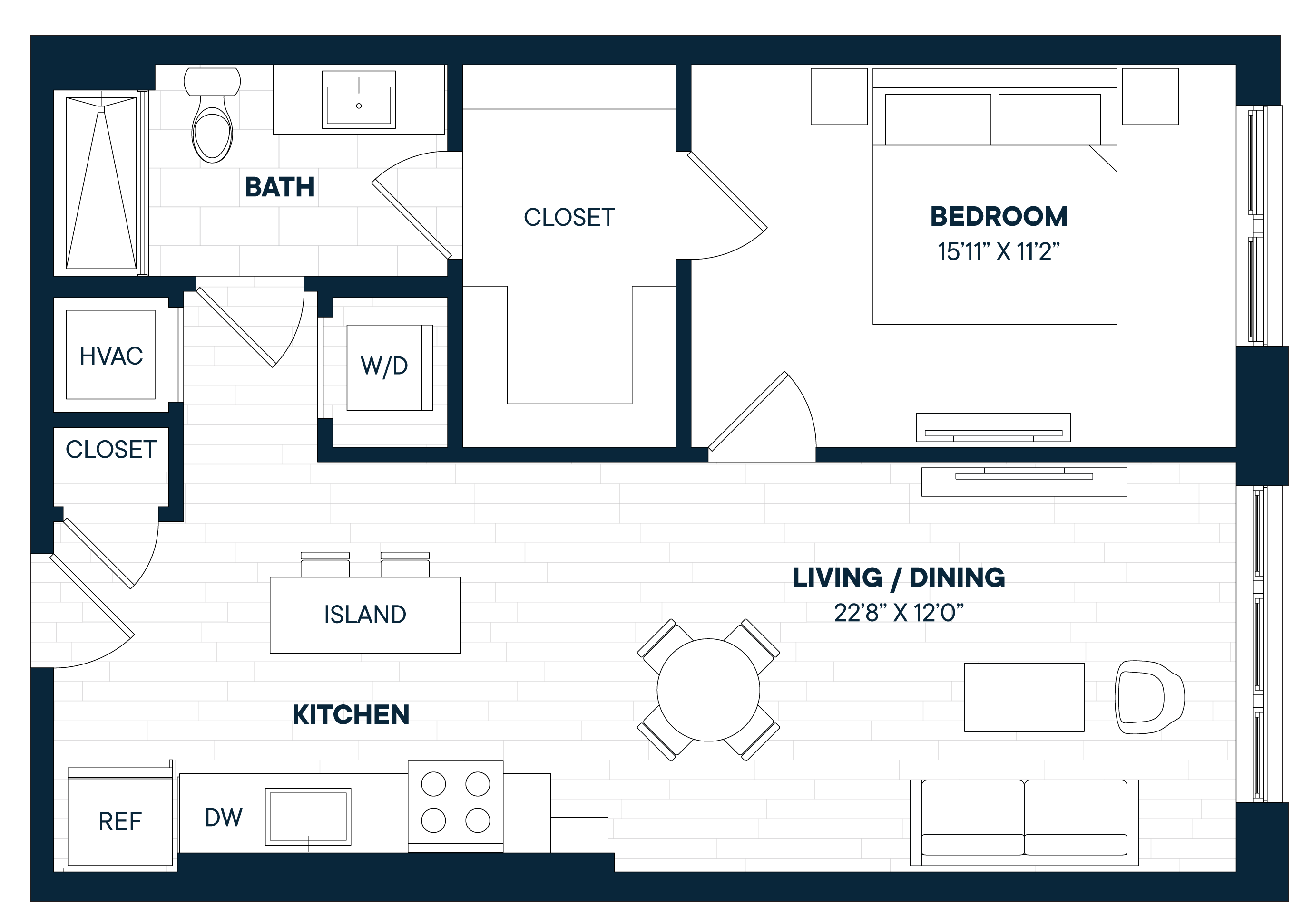 Floorplan image of apartment 566