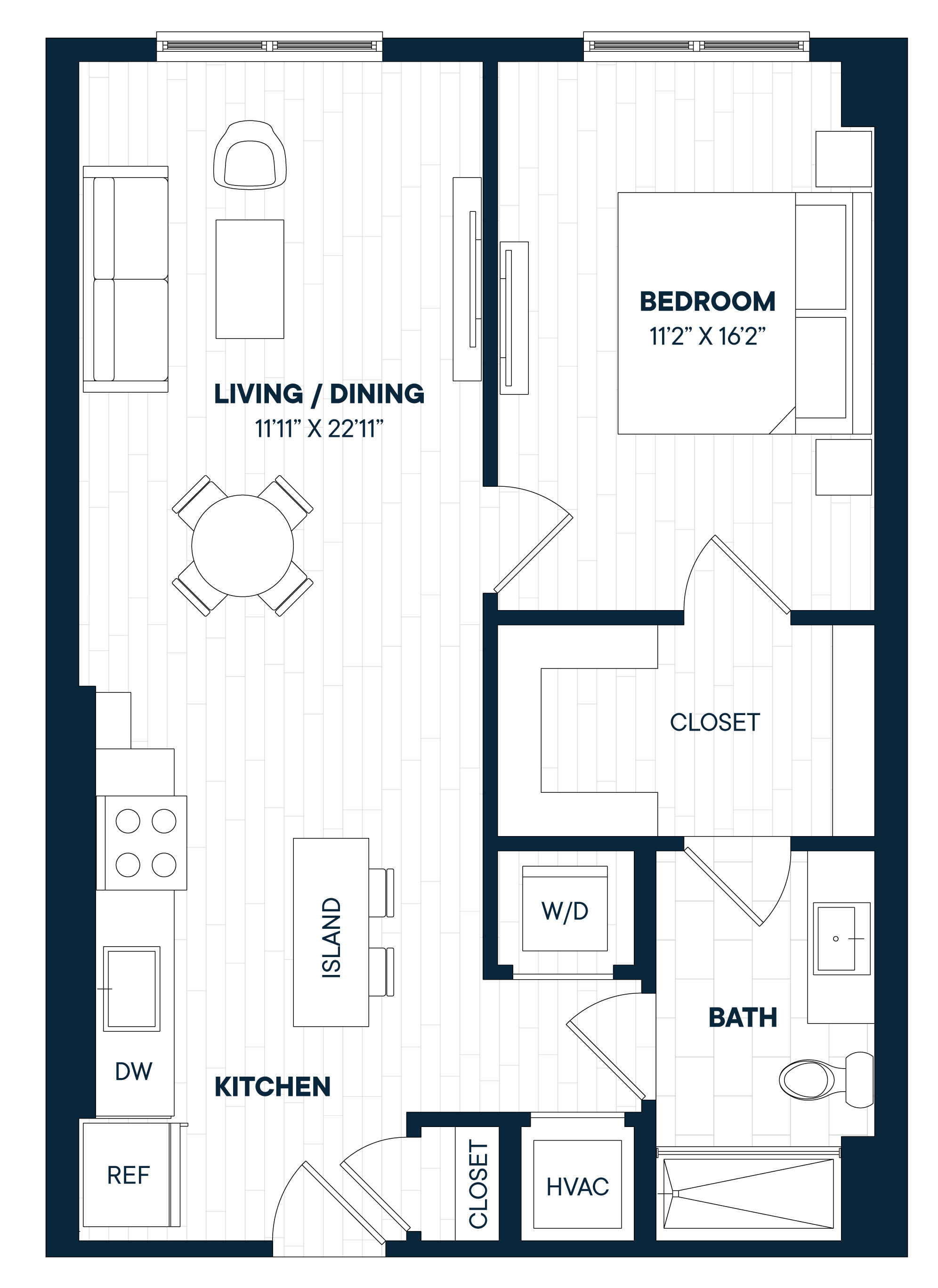 Floorplan image of apartment 307