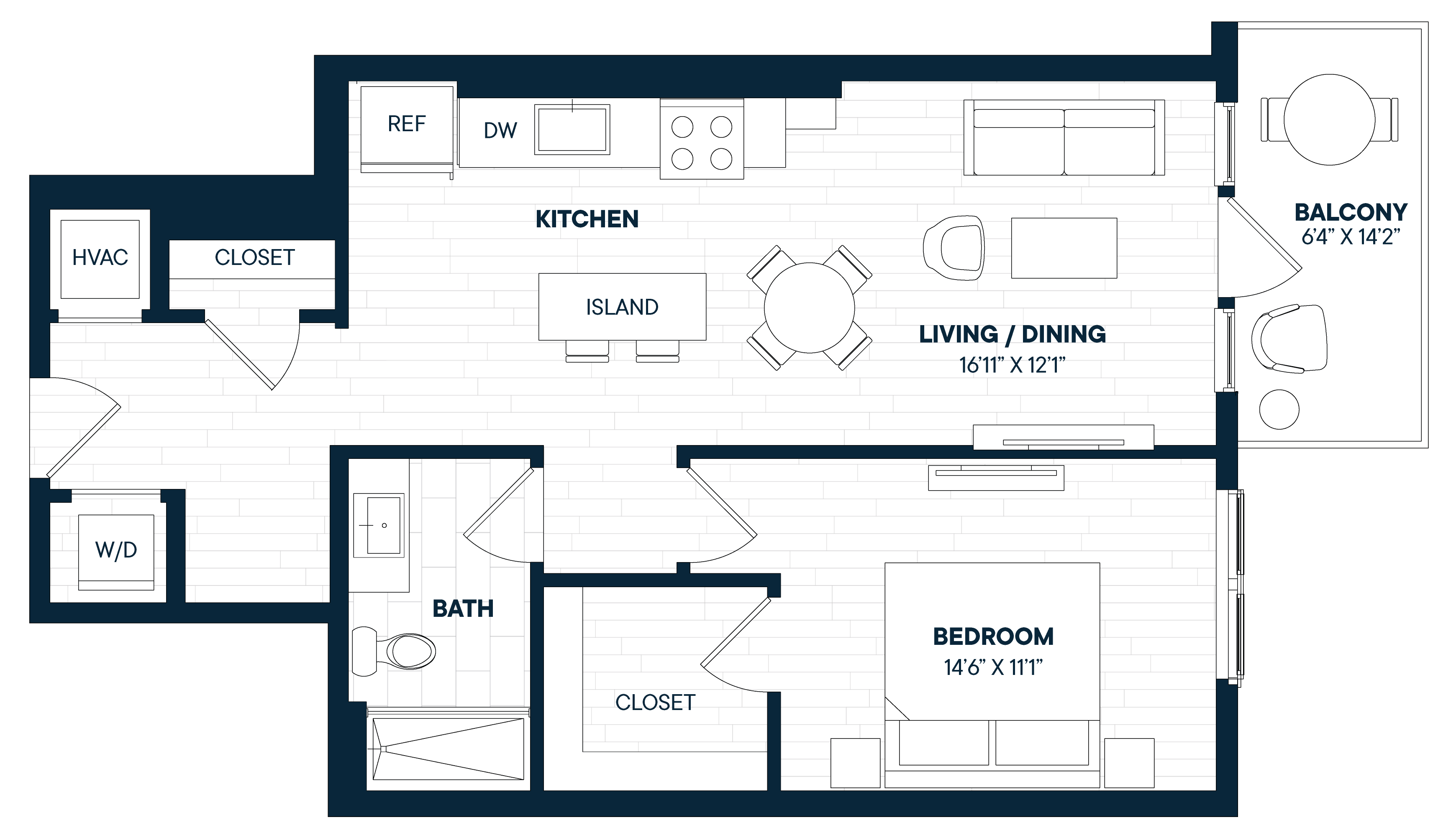 Floorplan image of apartment 402