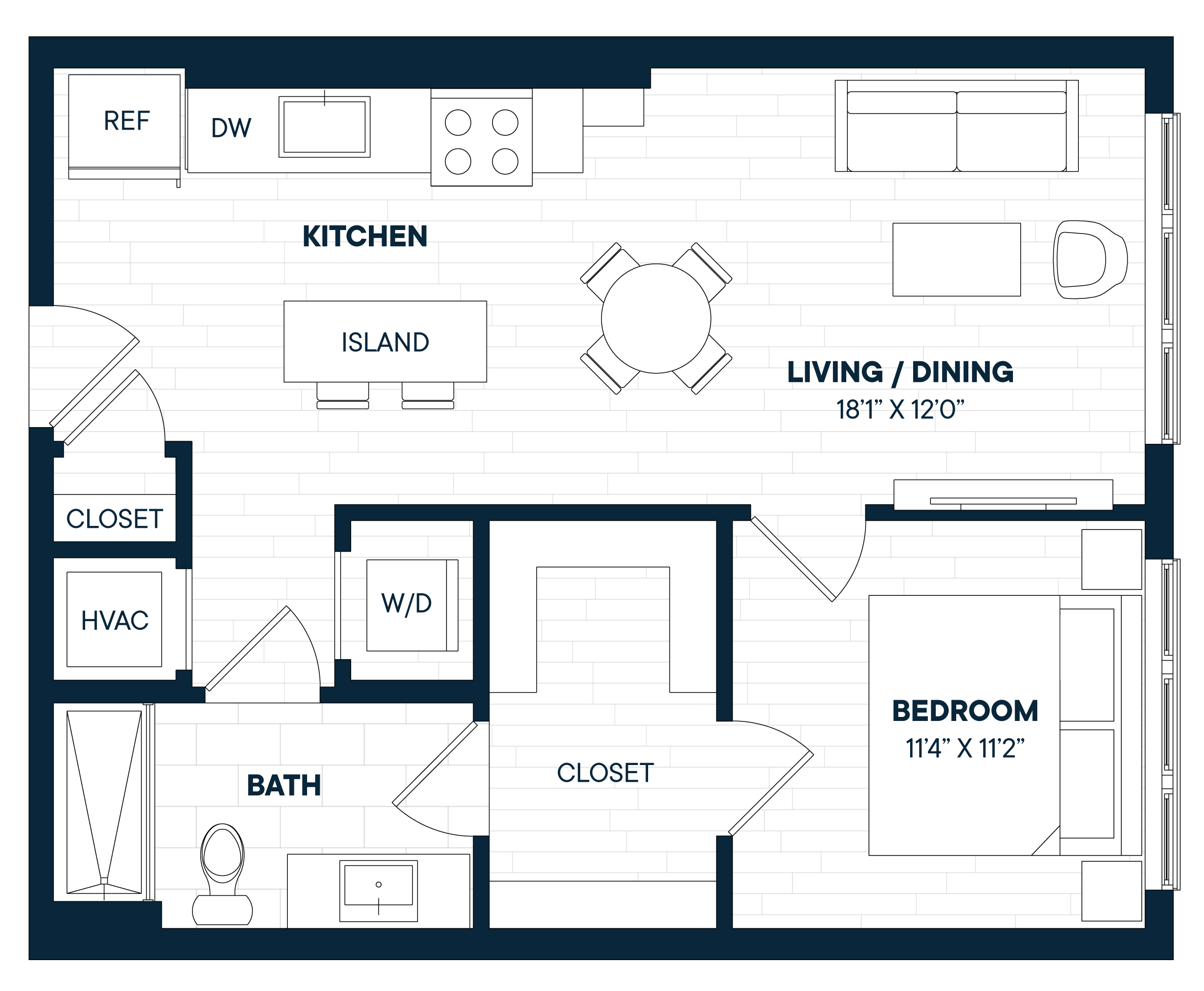 Floorplan image of apartment 822