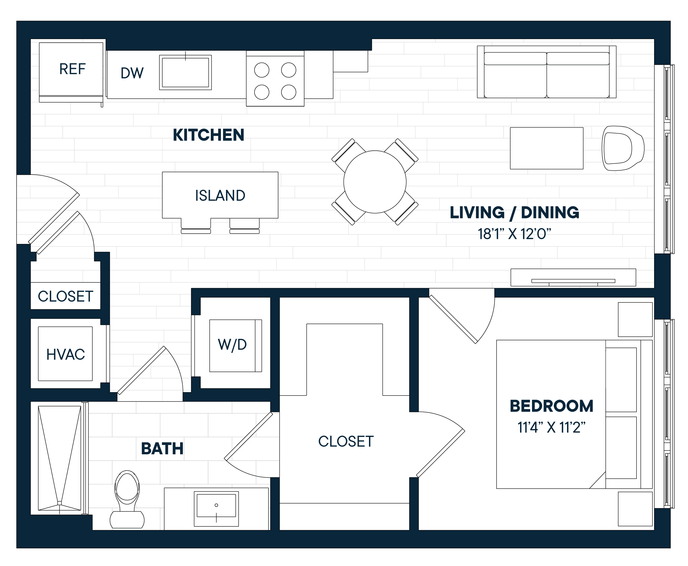 Floorplan image of apartment 868