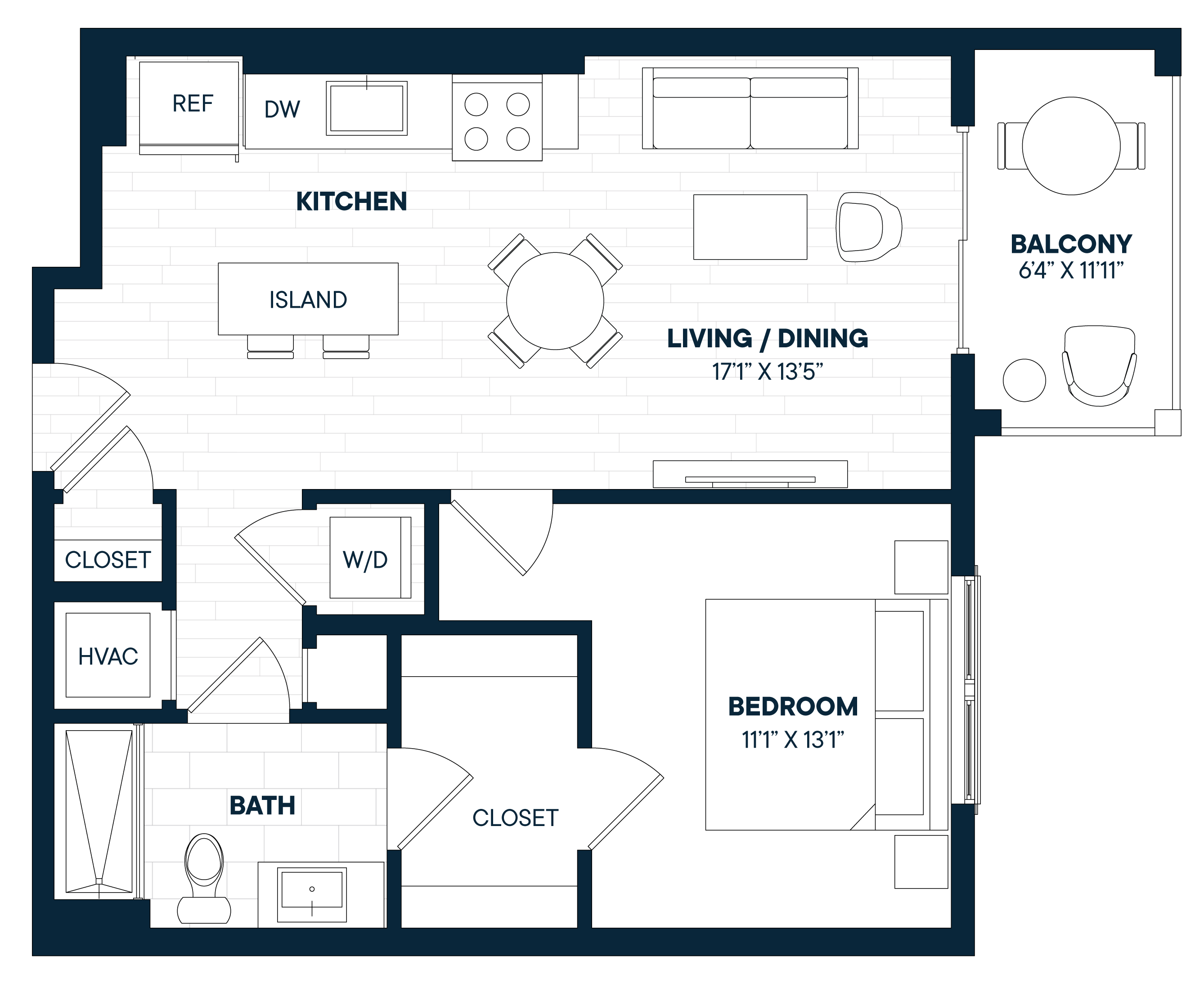 Floorplan image of apartment 859