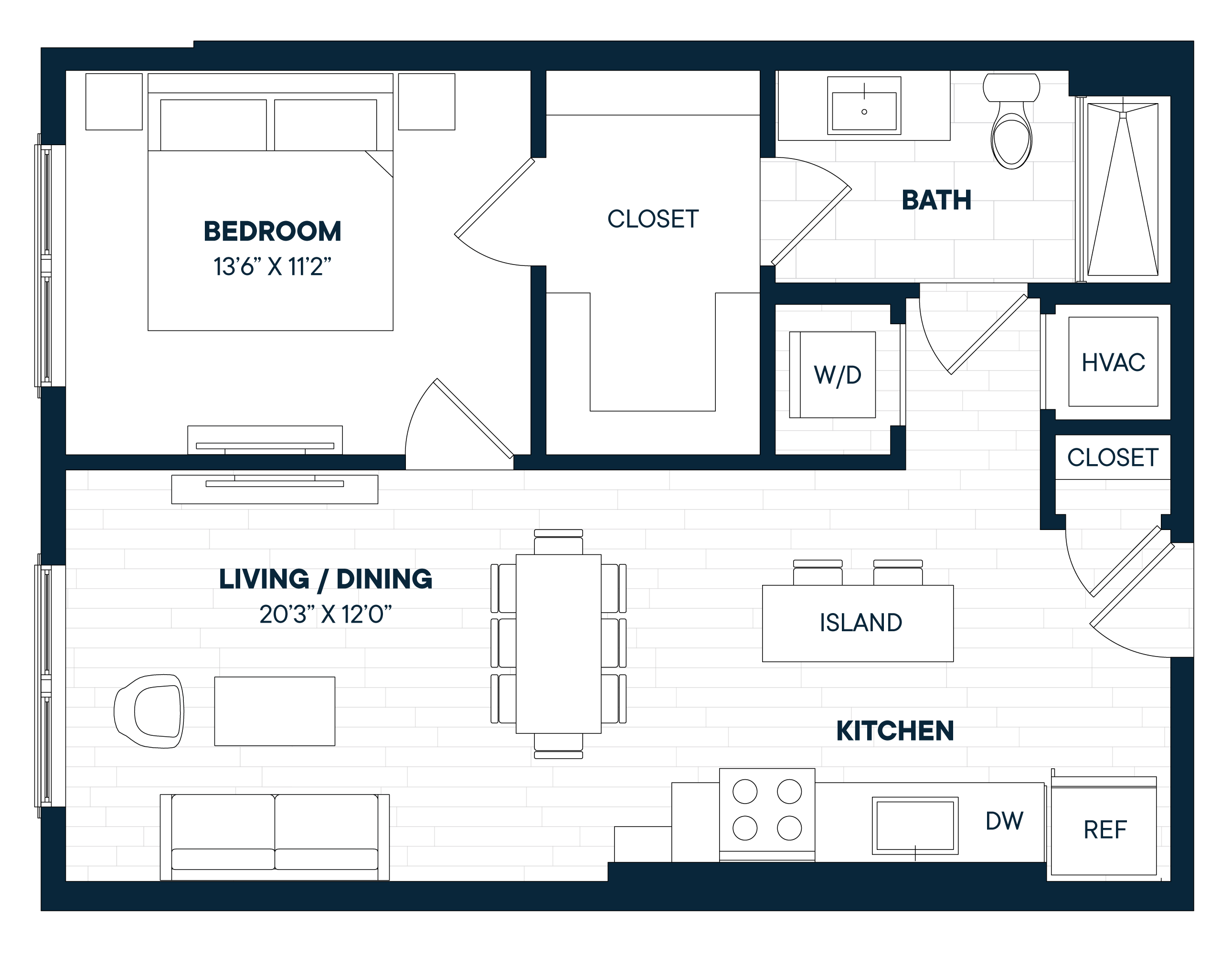 Floorplan image of apartment 461