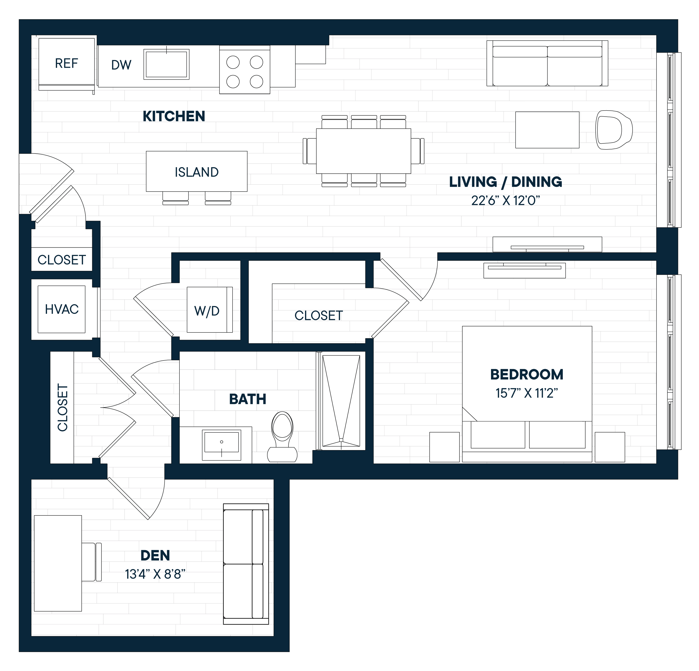 Floorplan image of apartment 522