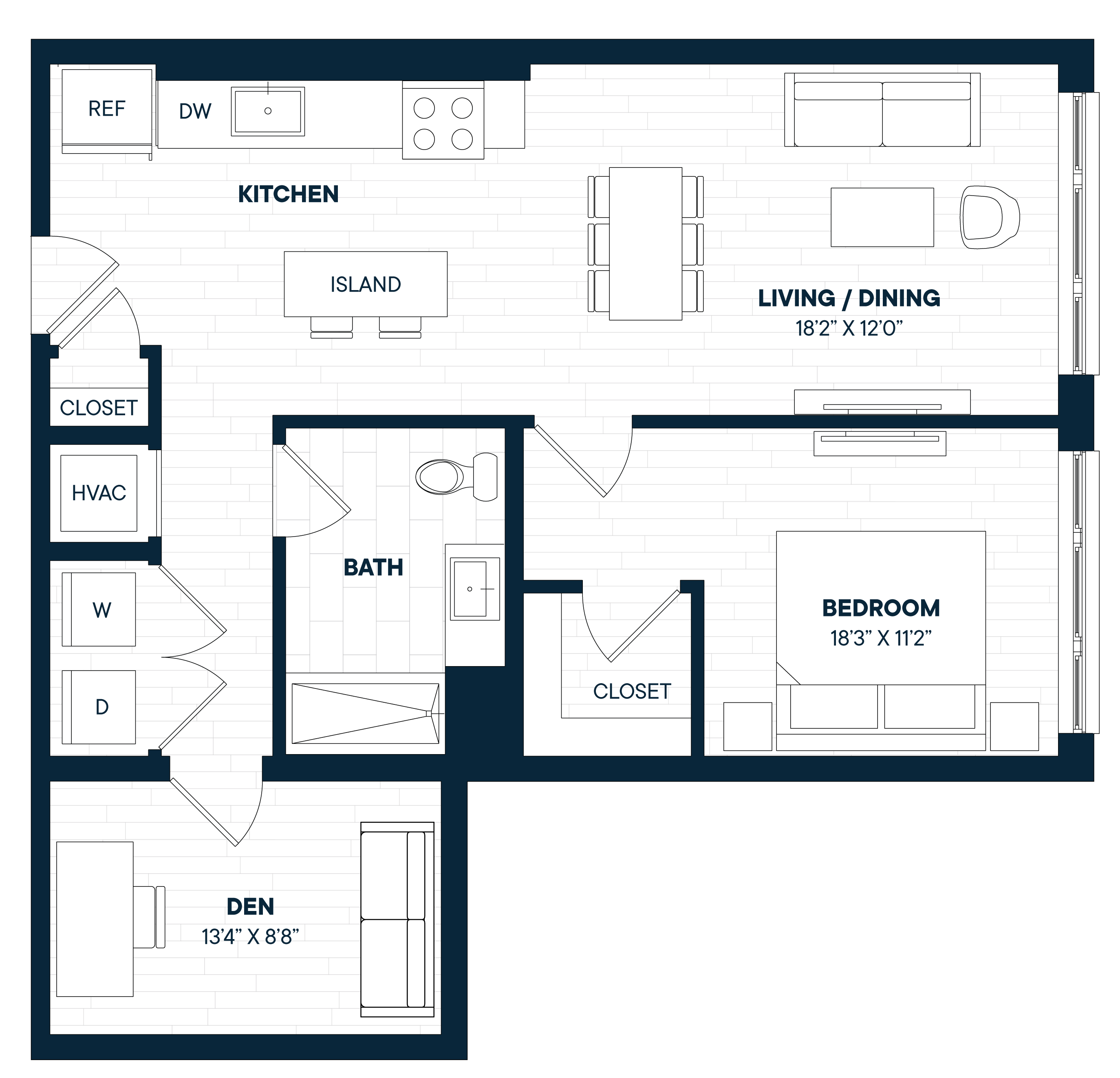 Floorplan image of apartment 422