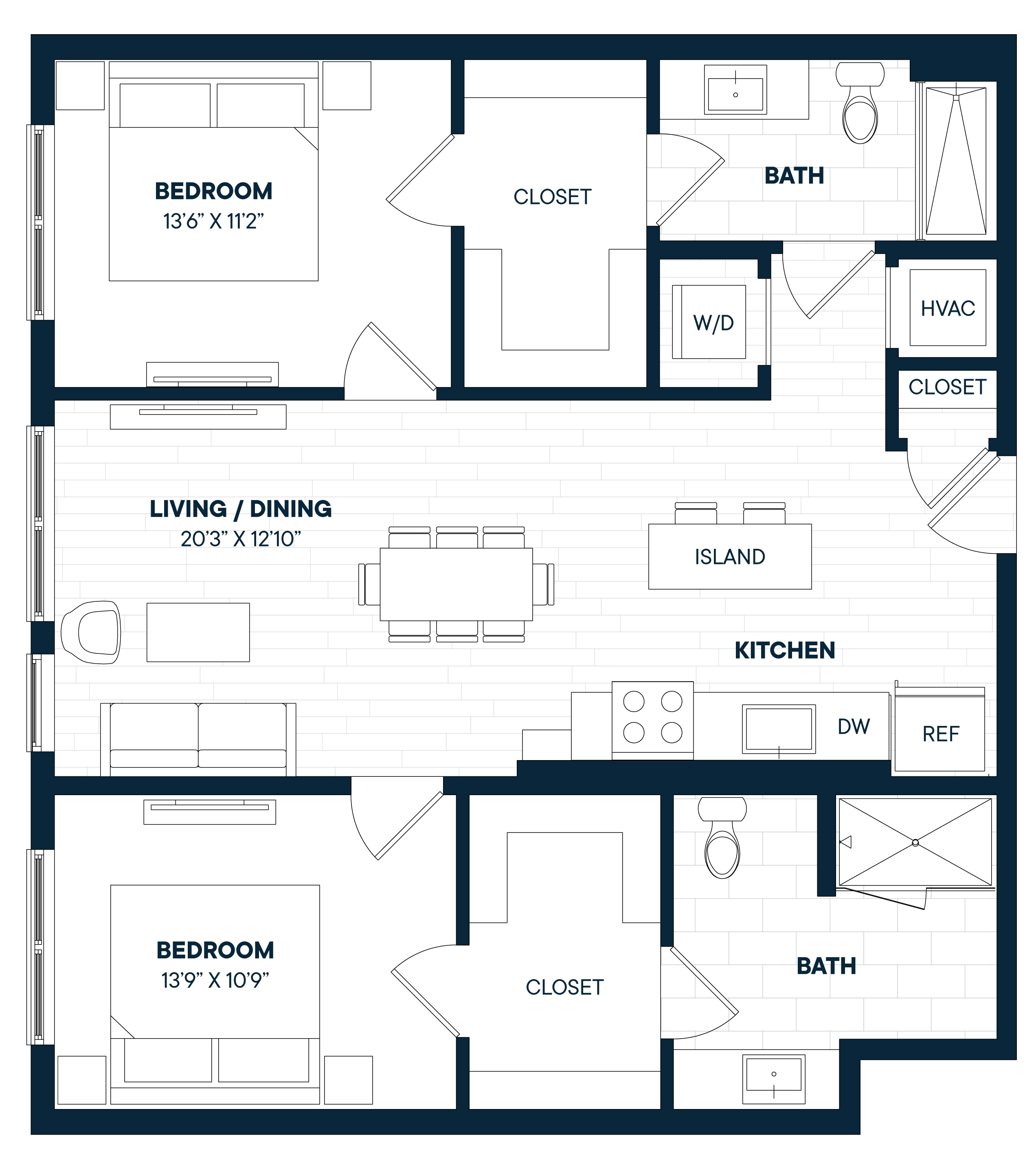 Floorplan image of apartment 762