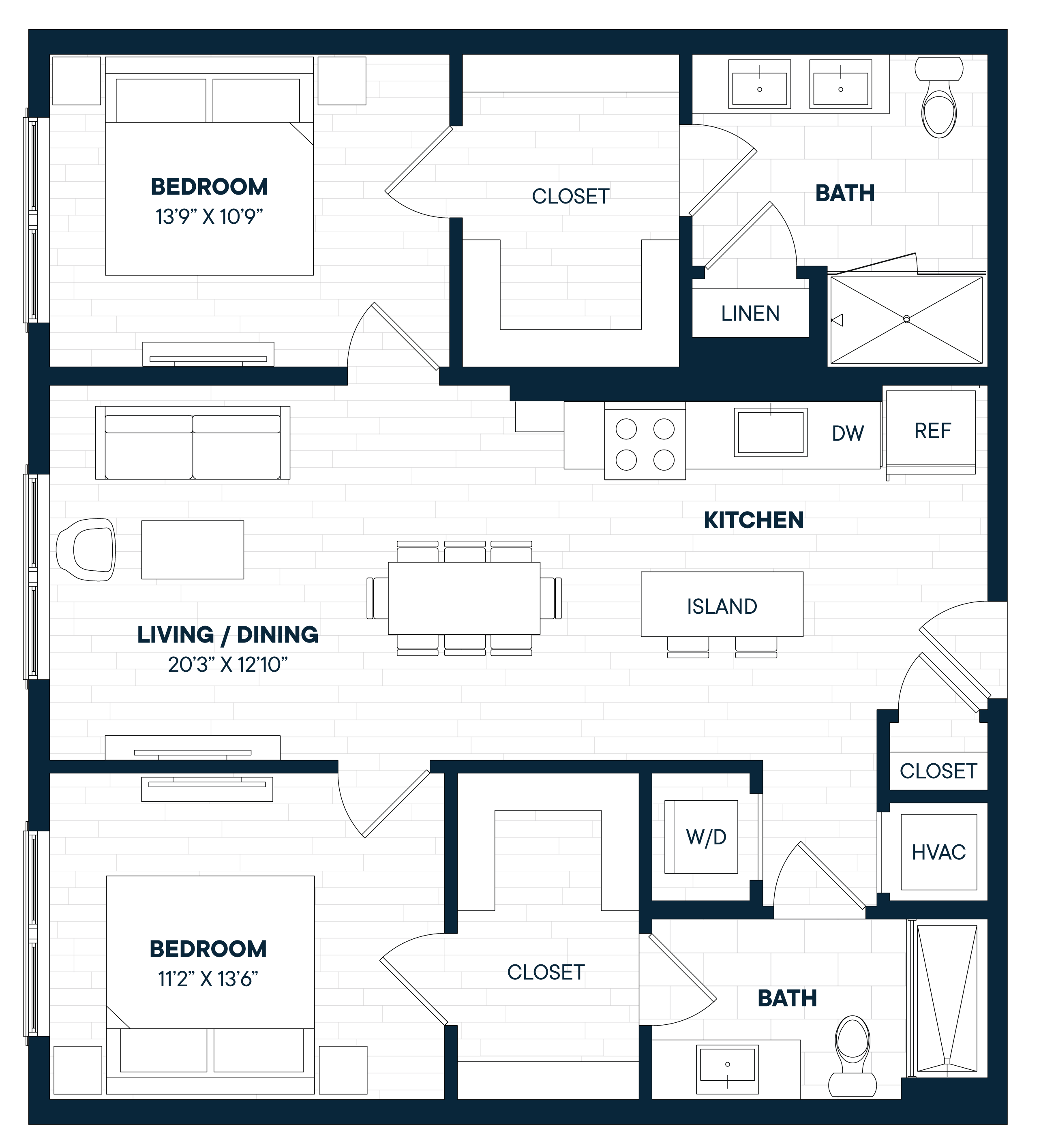 Floorplan image of apartment 618