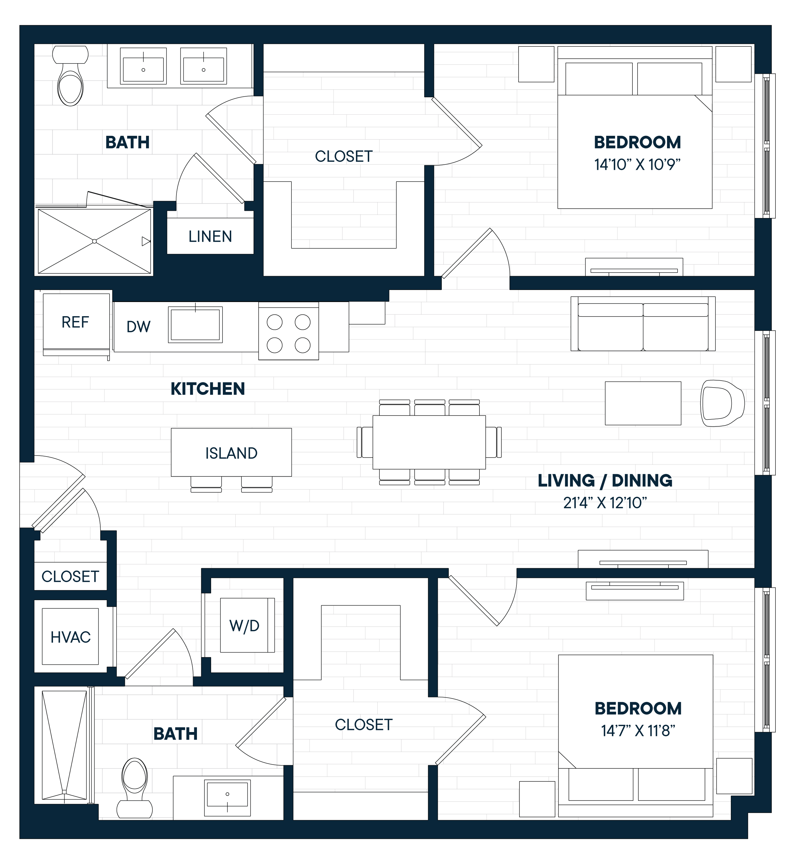 Floorplan image of apartment 817