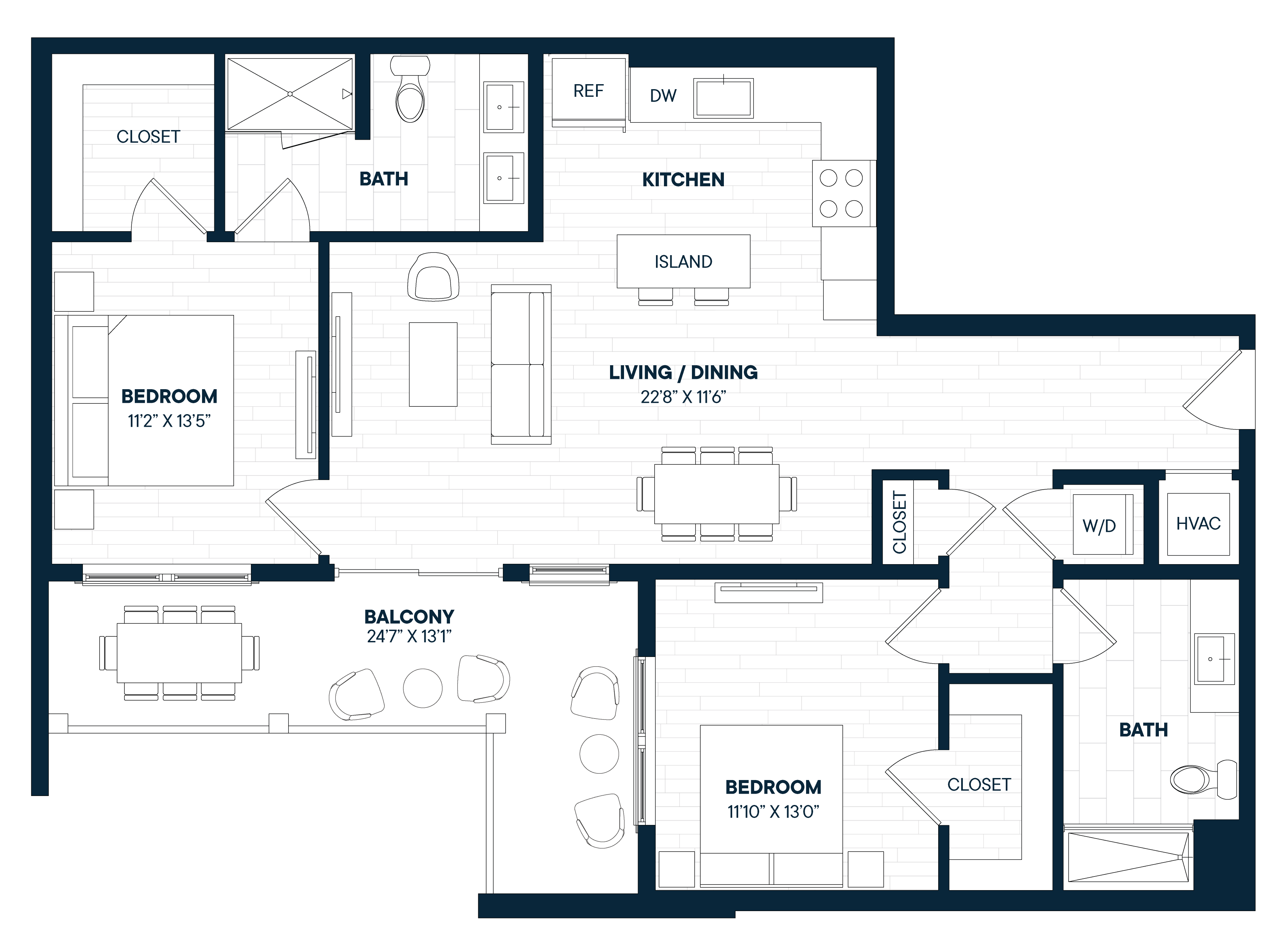 Floorplan image of apartment 669