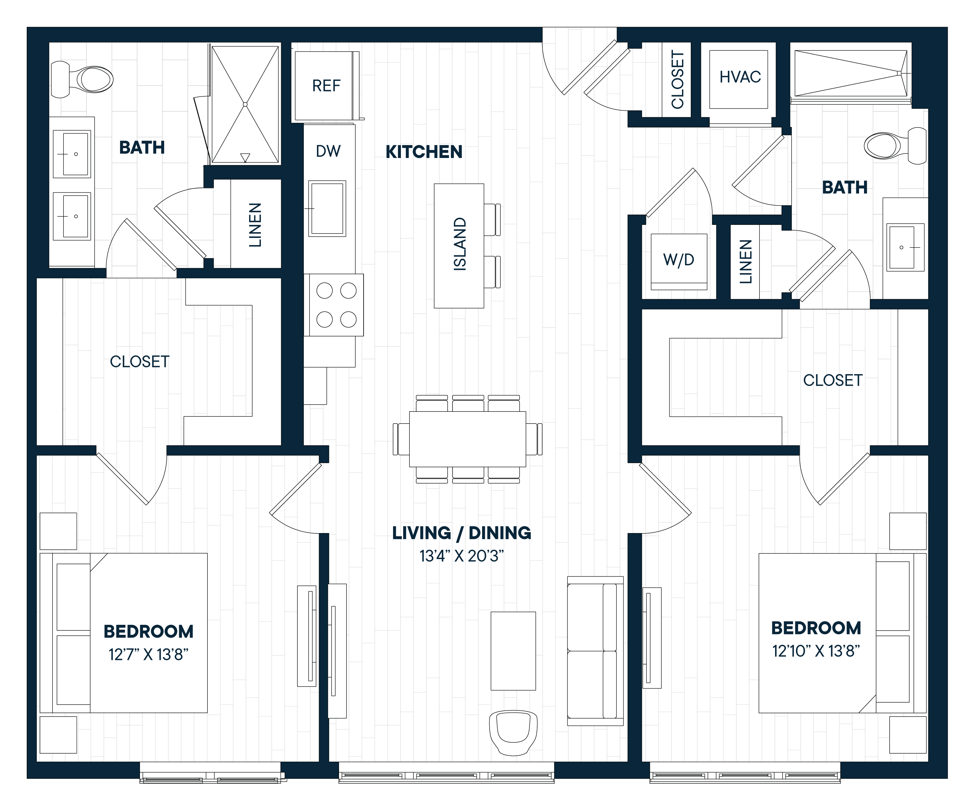 Floorplan image of apartment 878