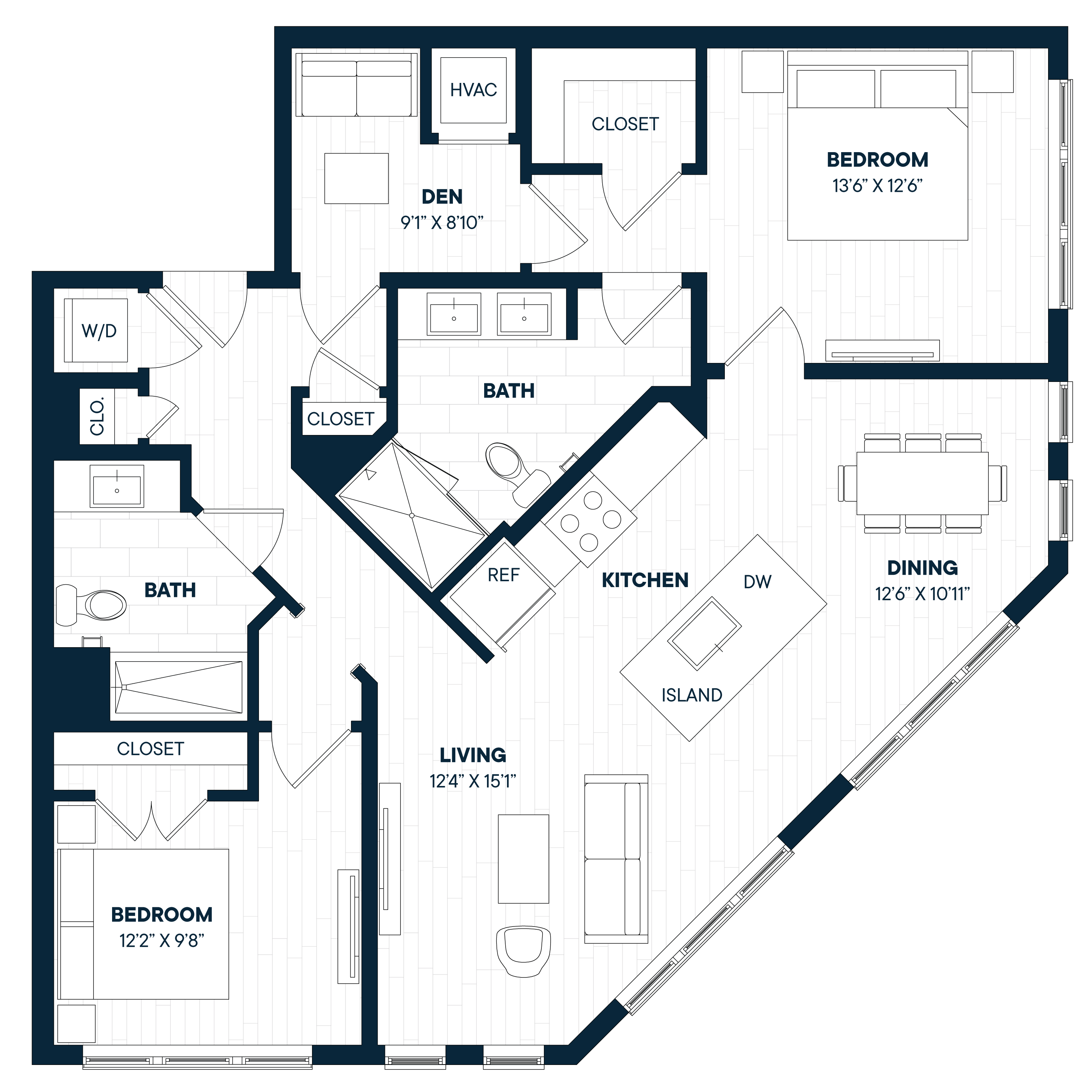 Floorplan image of apartment 824