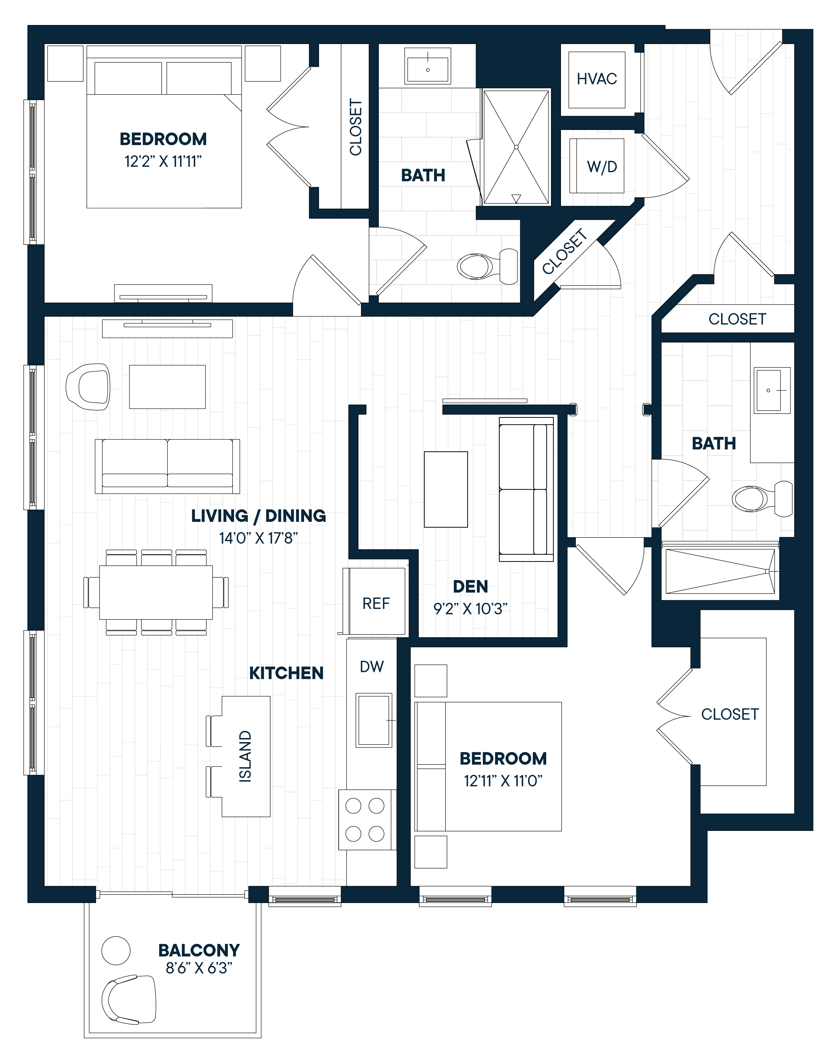 Floorplan image of apartment 871