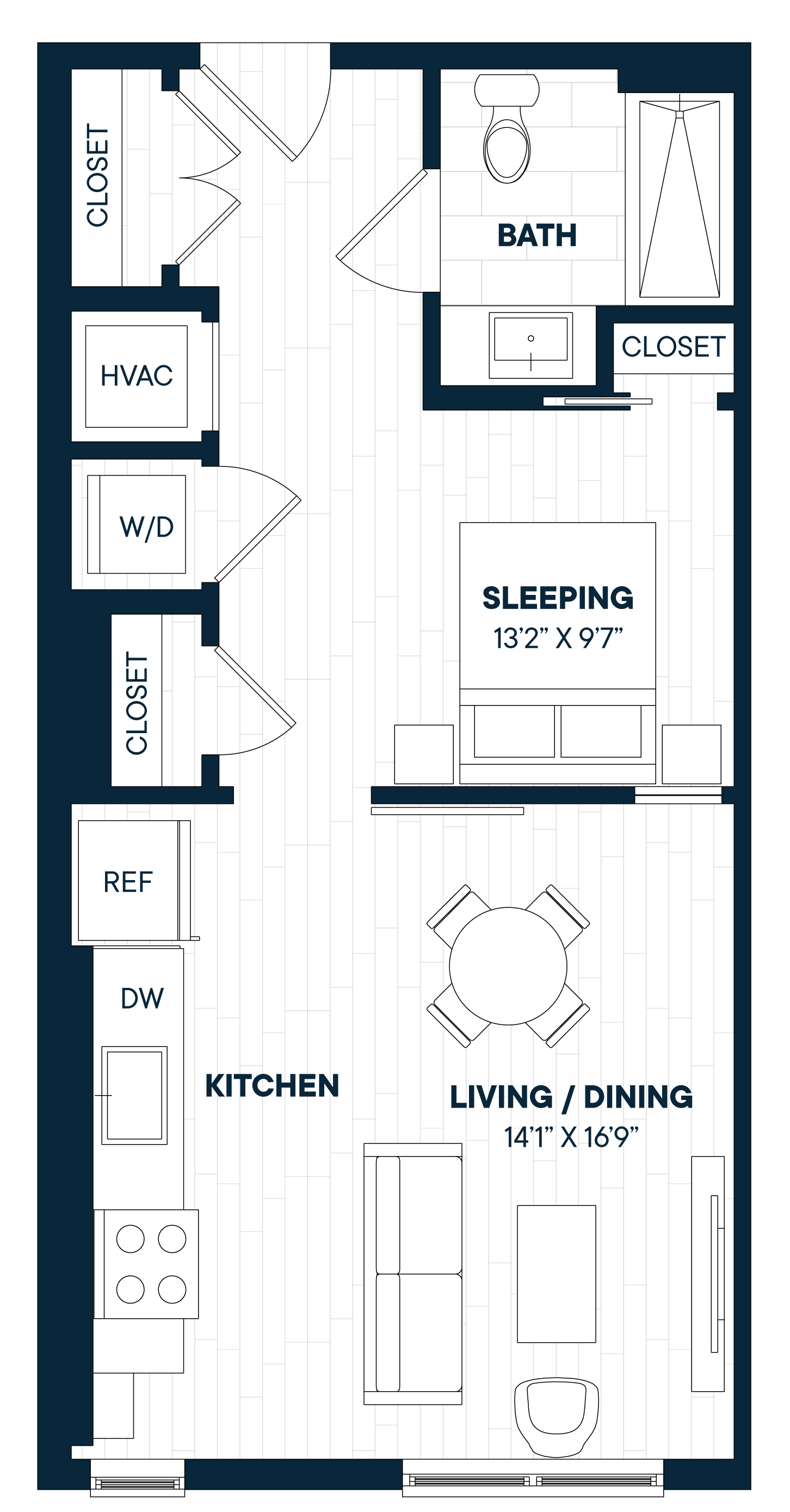 Floorplan image of apartment 873