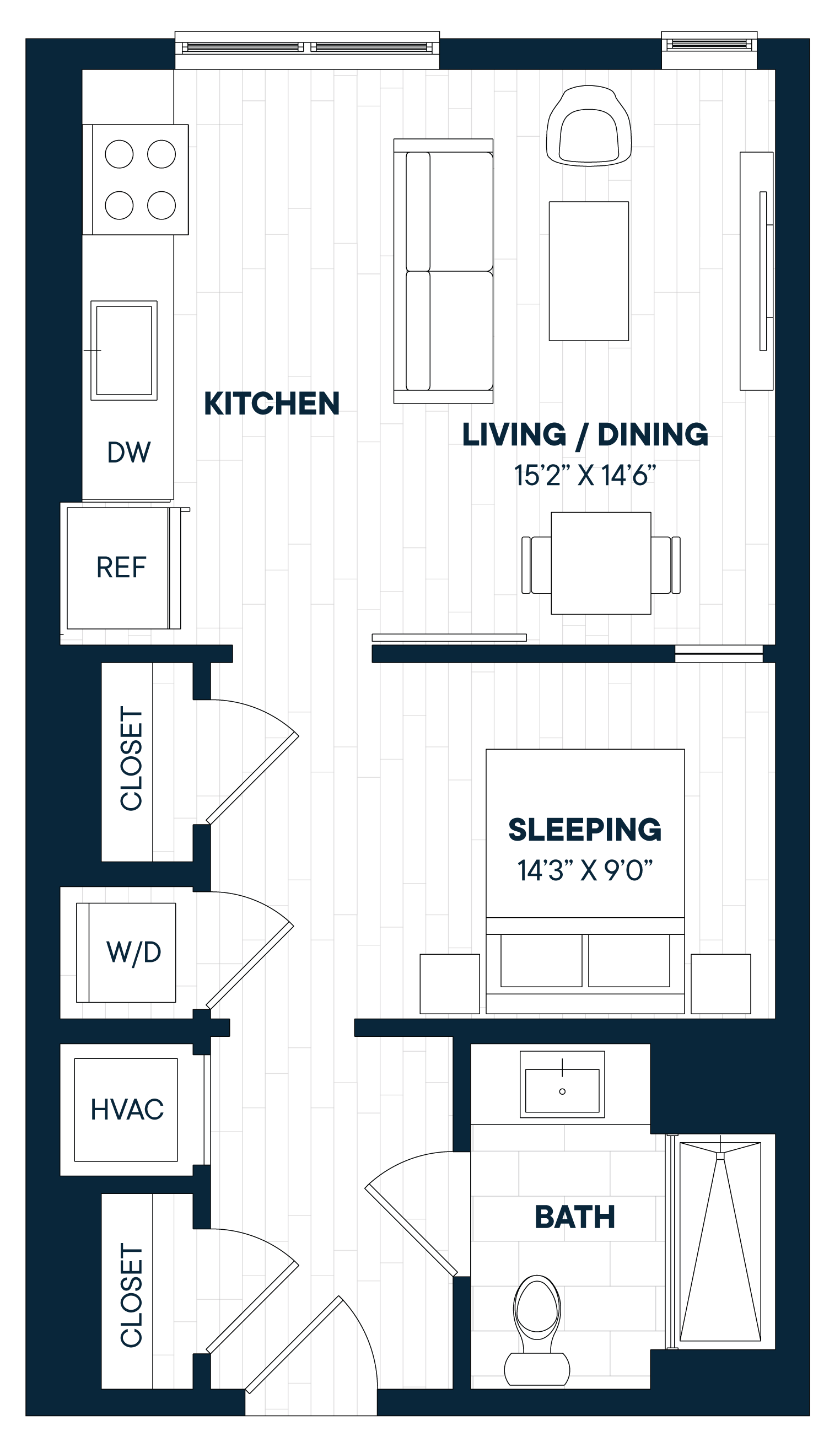 Floorplan image of apartment 854