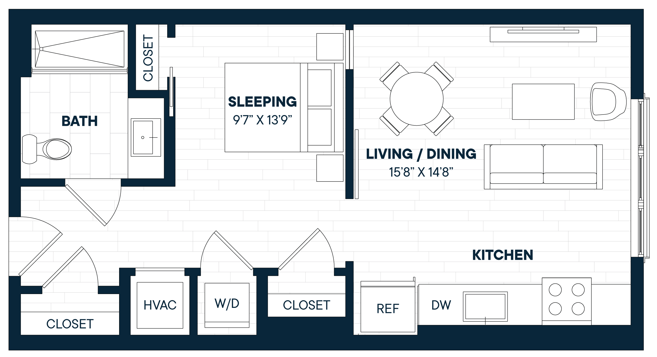 Floorplan image of apartment 739