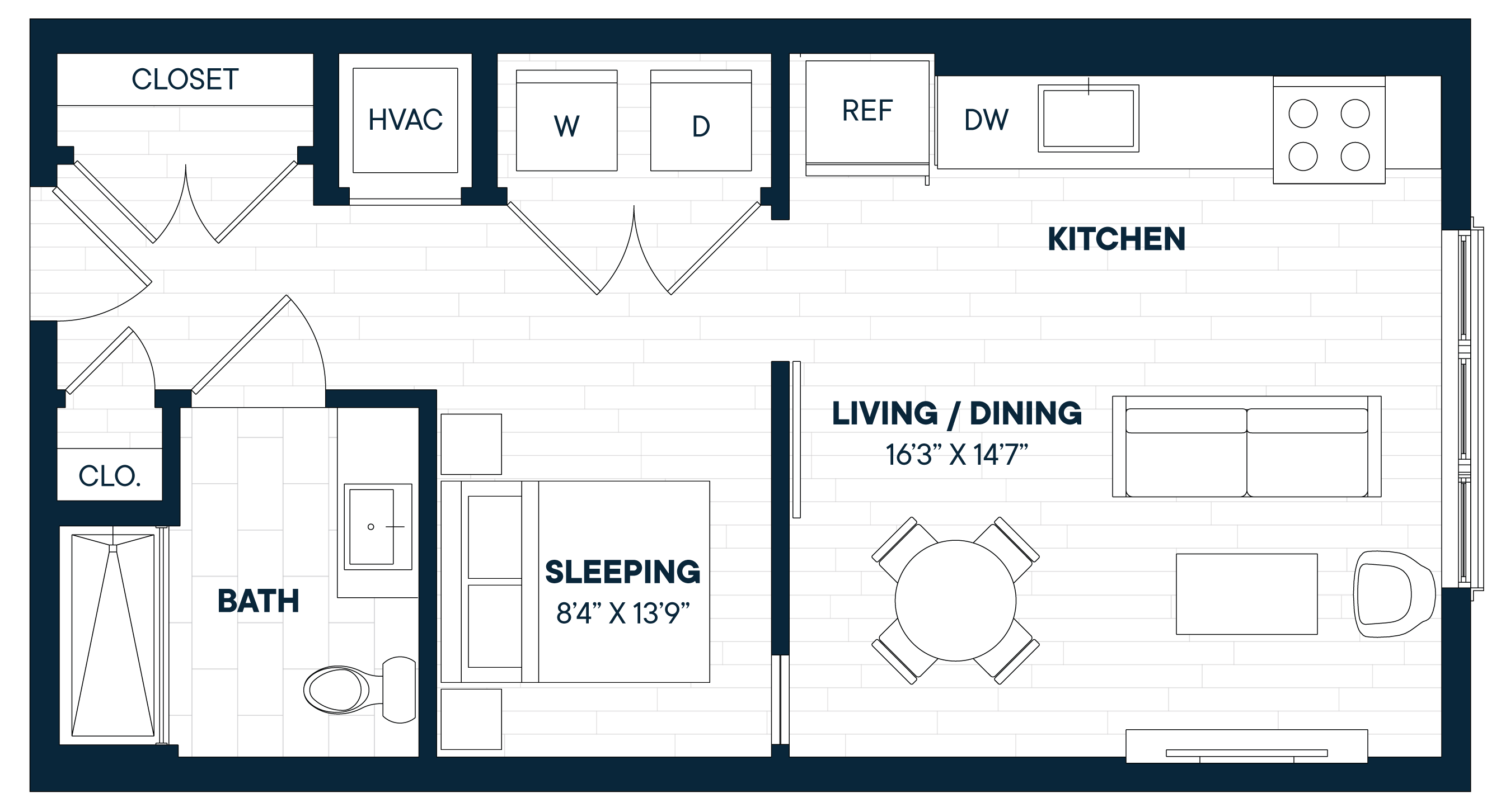 Floorplan image of apartment 737