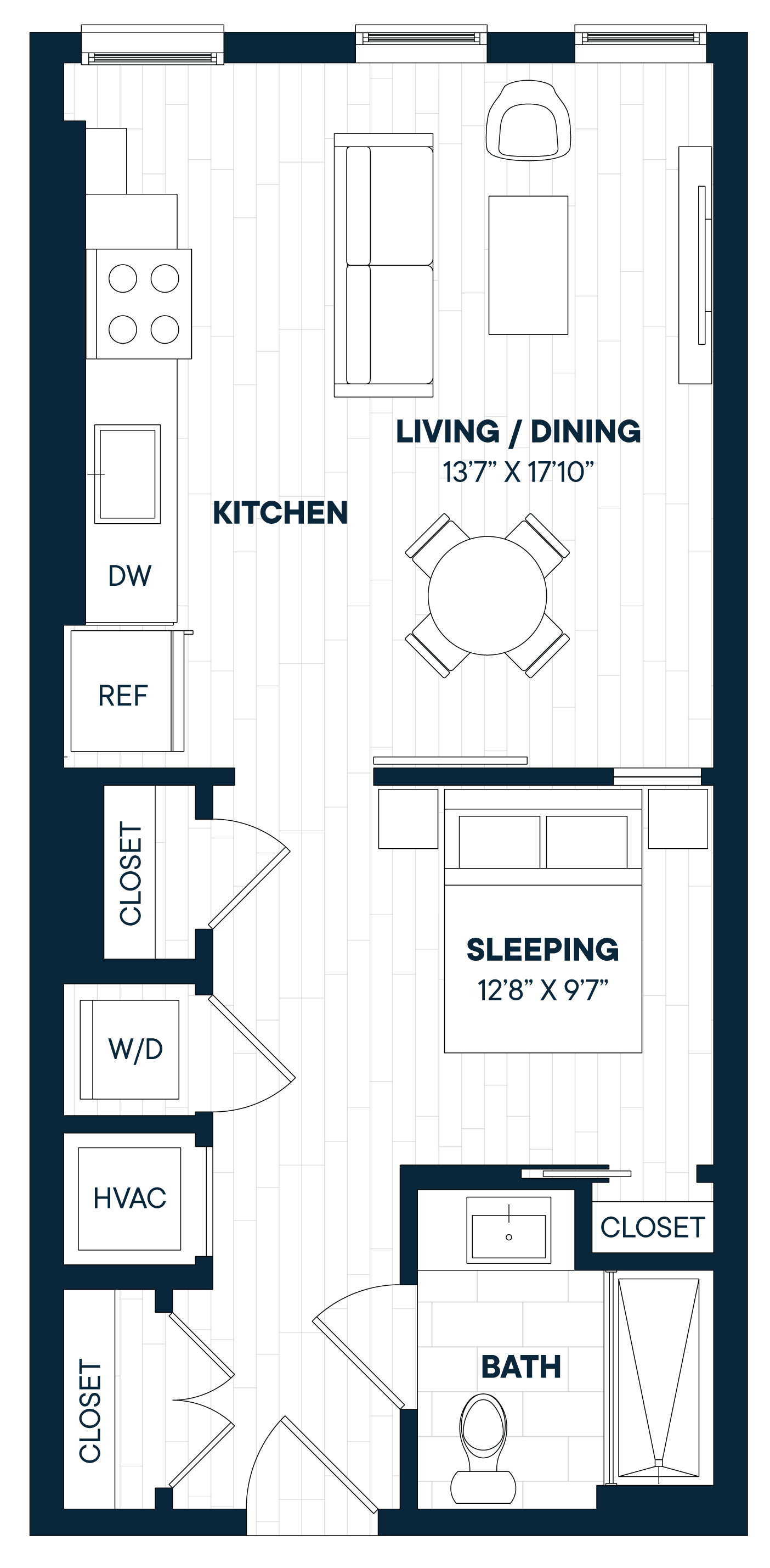 Floorplan image of apartment 553