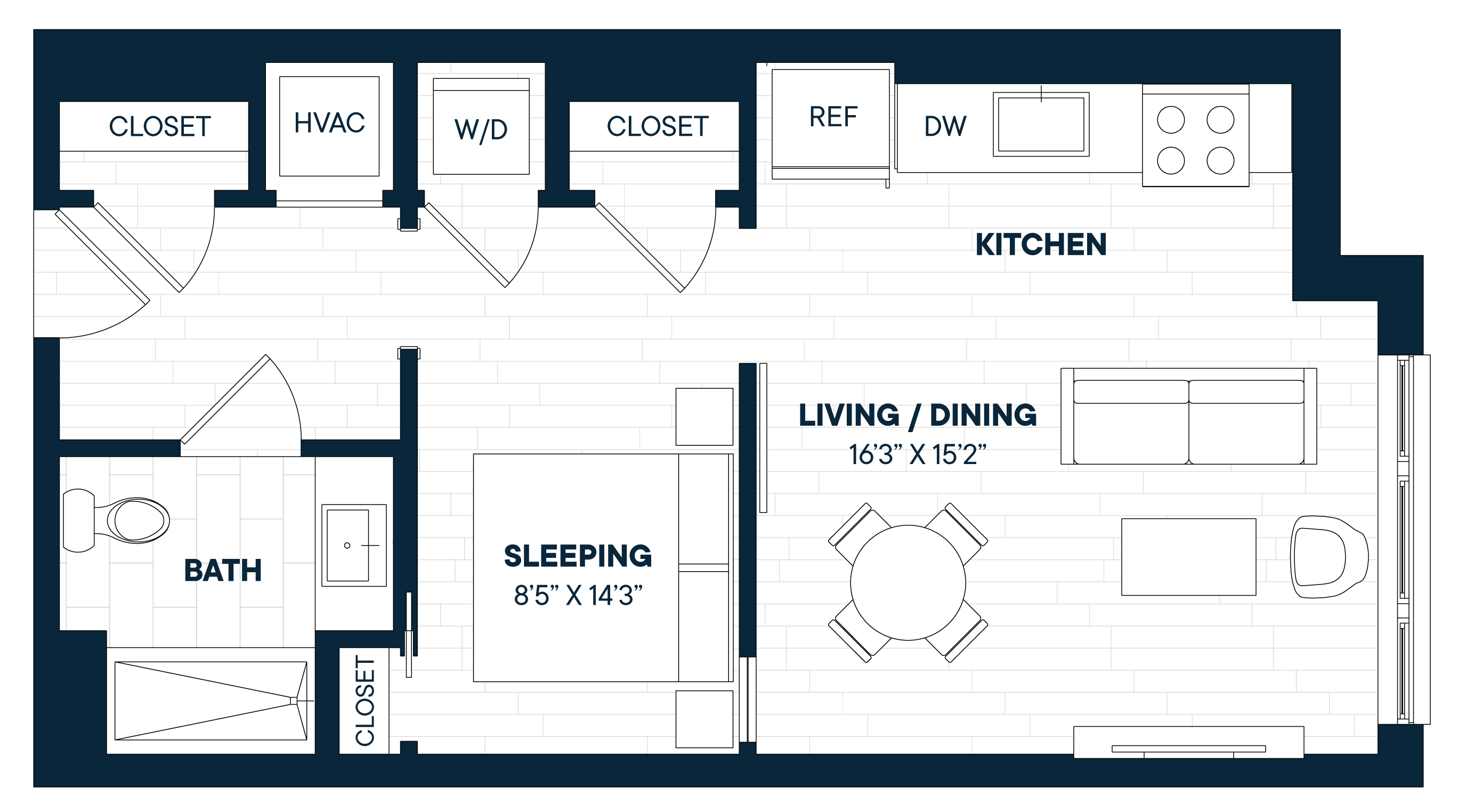 Floorplan image of apartment 719