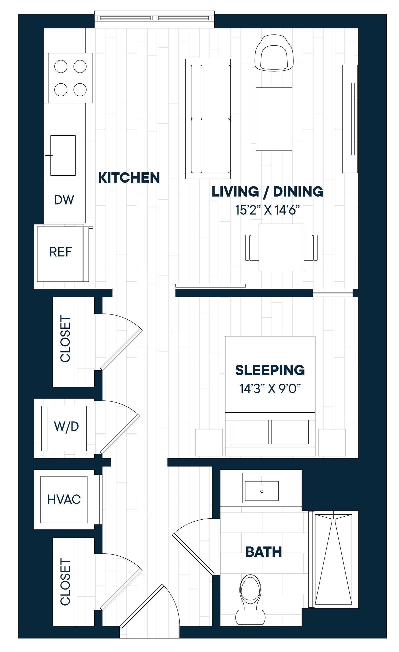 Floorplan image of apartment 674