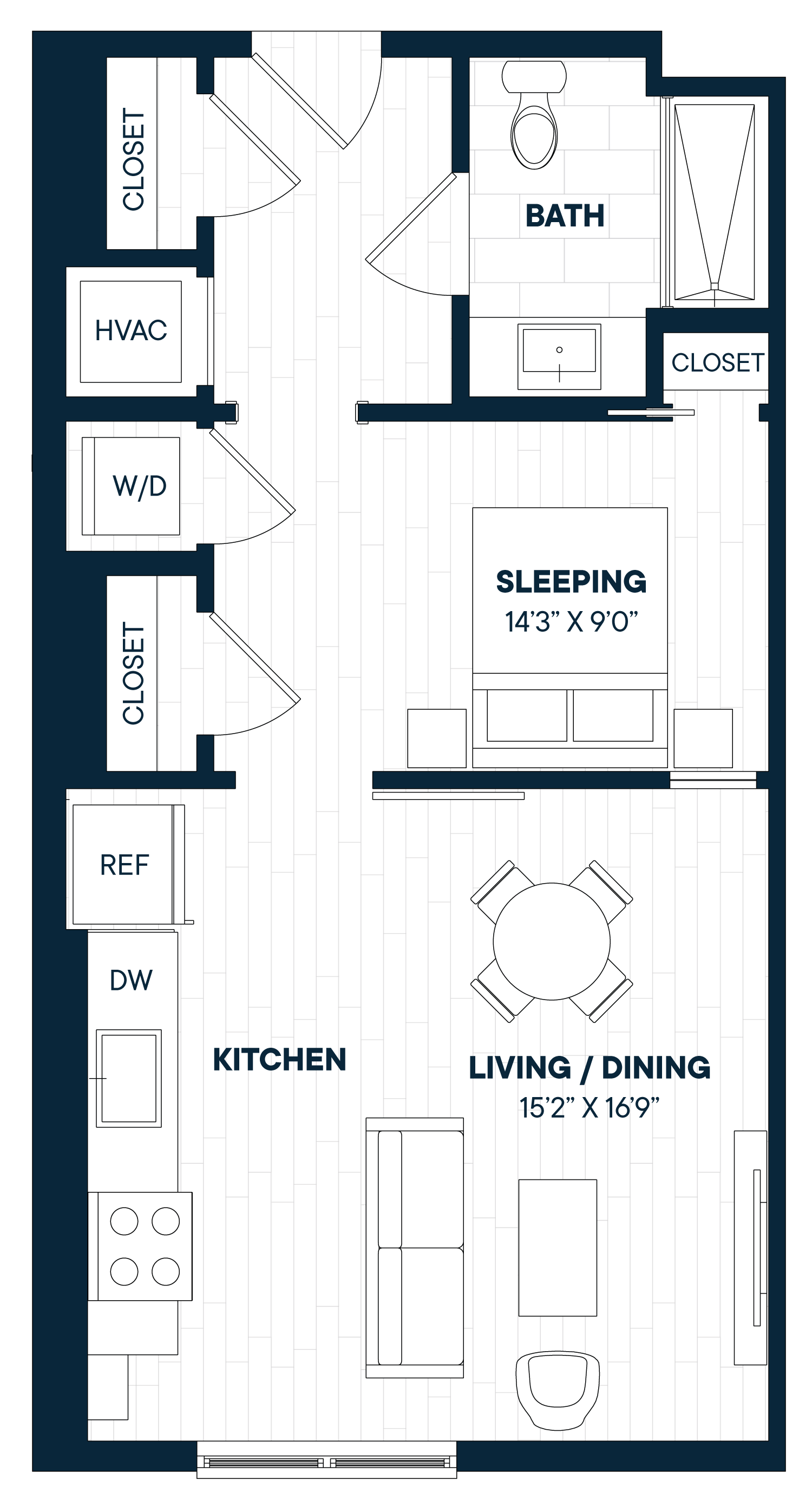 Floorplan image of apartment 876