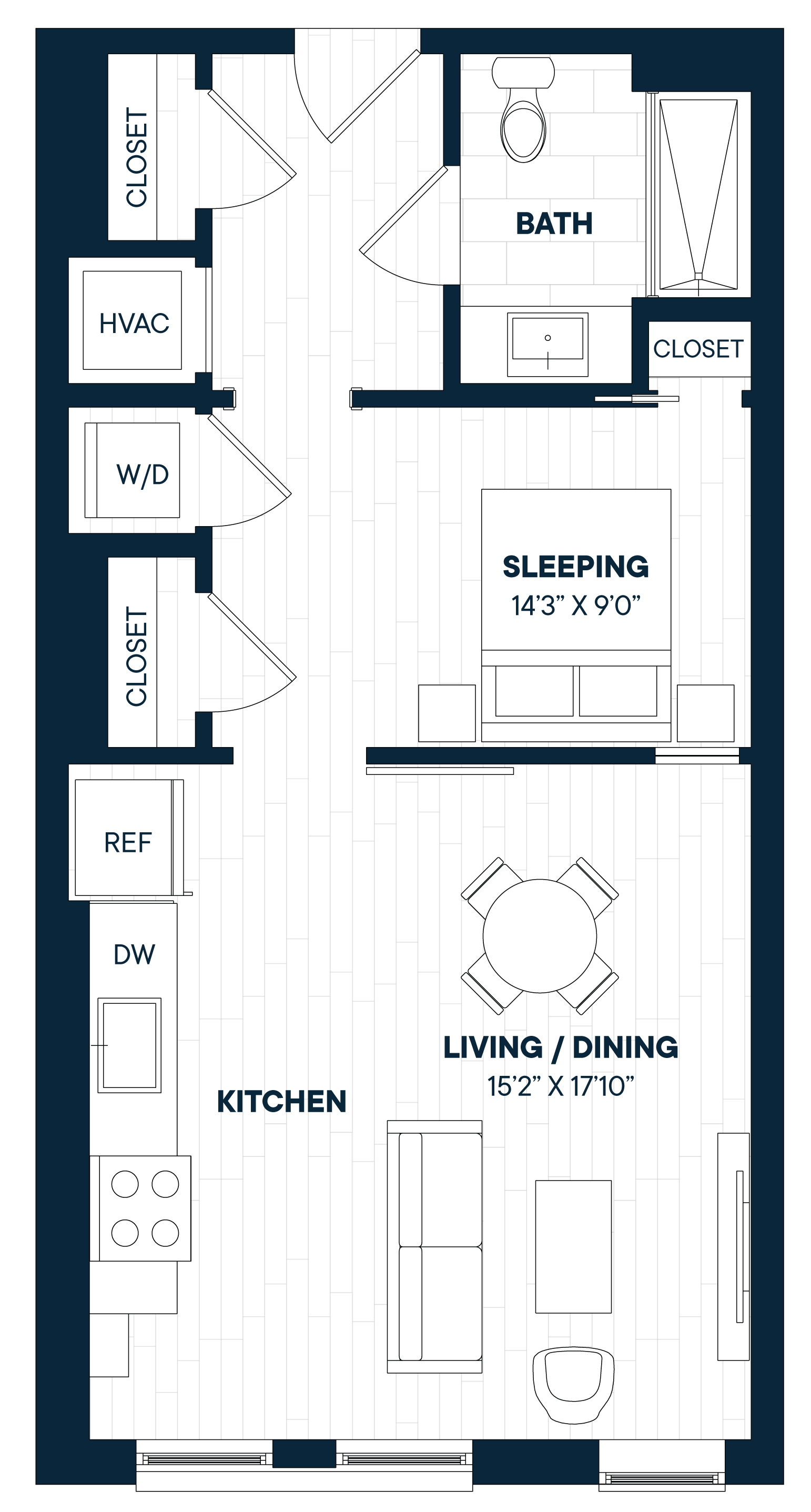 Floorplan image of apartment 454