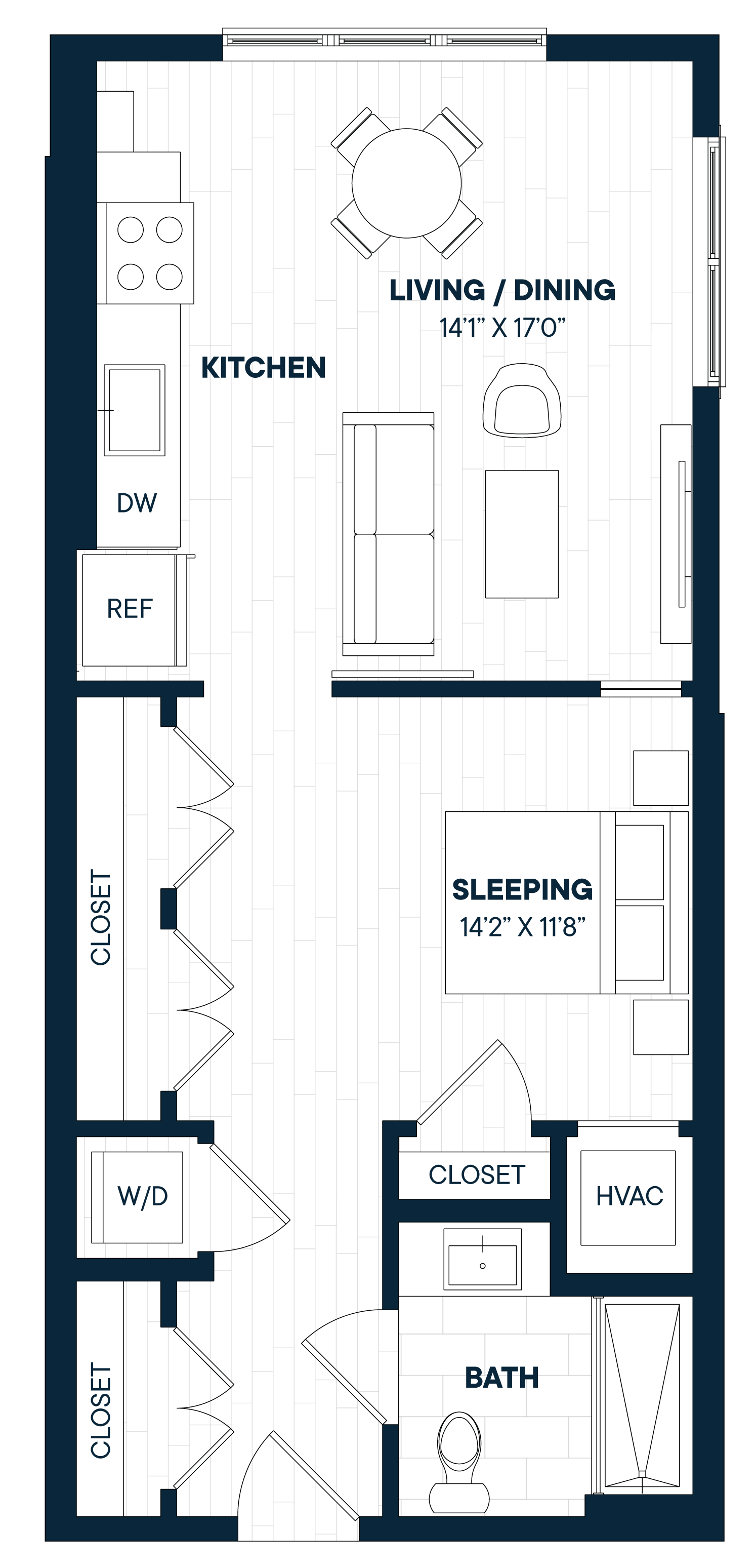 Floorplan image of apartment 827