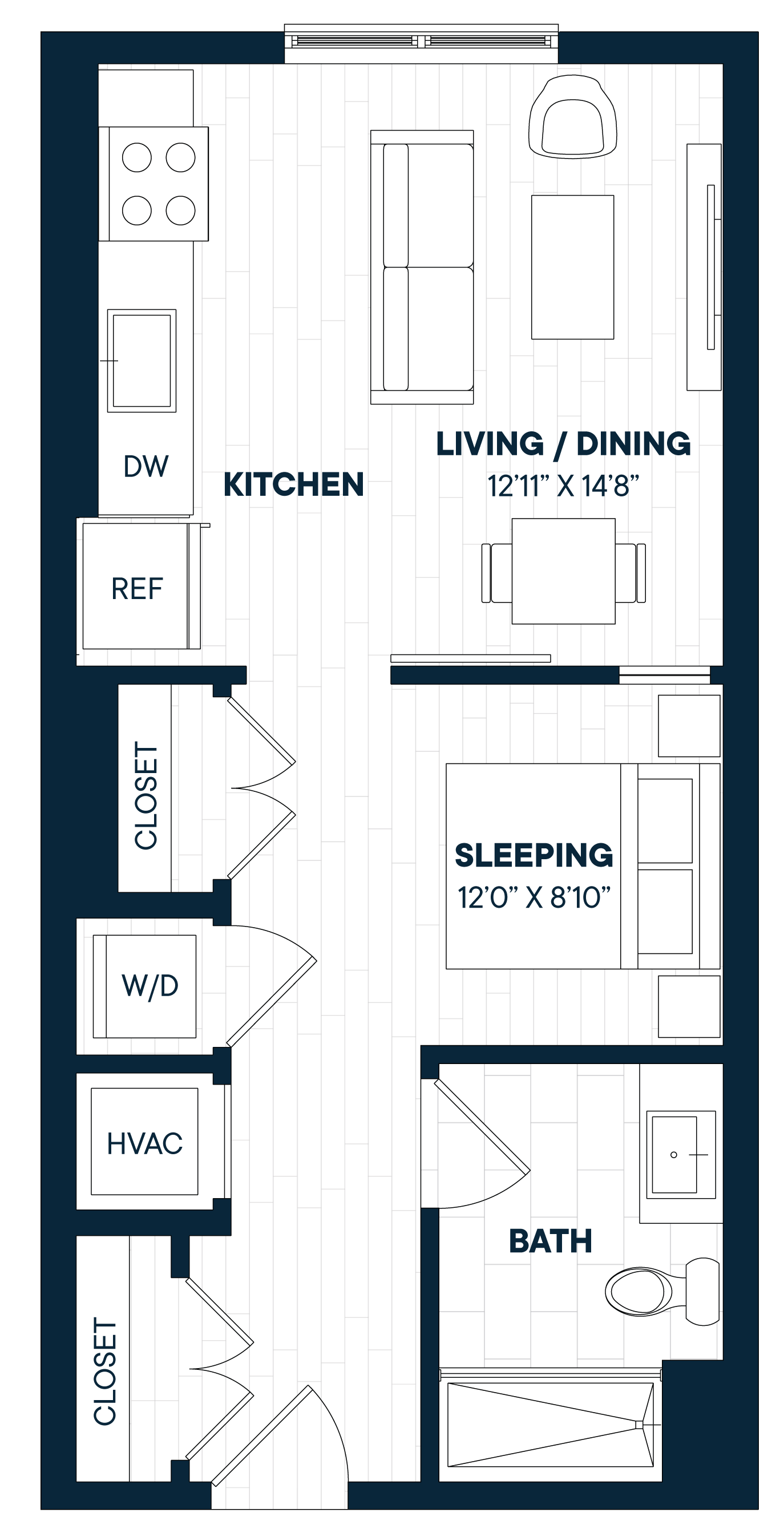 Floorplan image of apartment 804