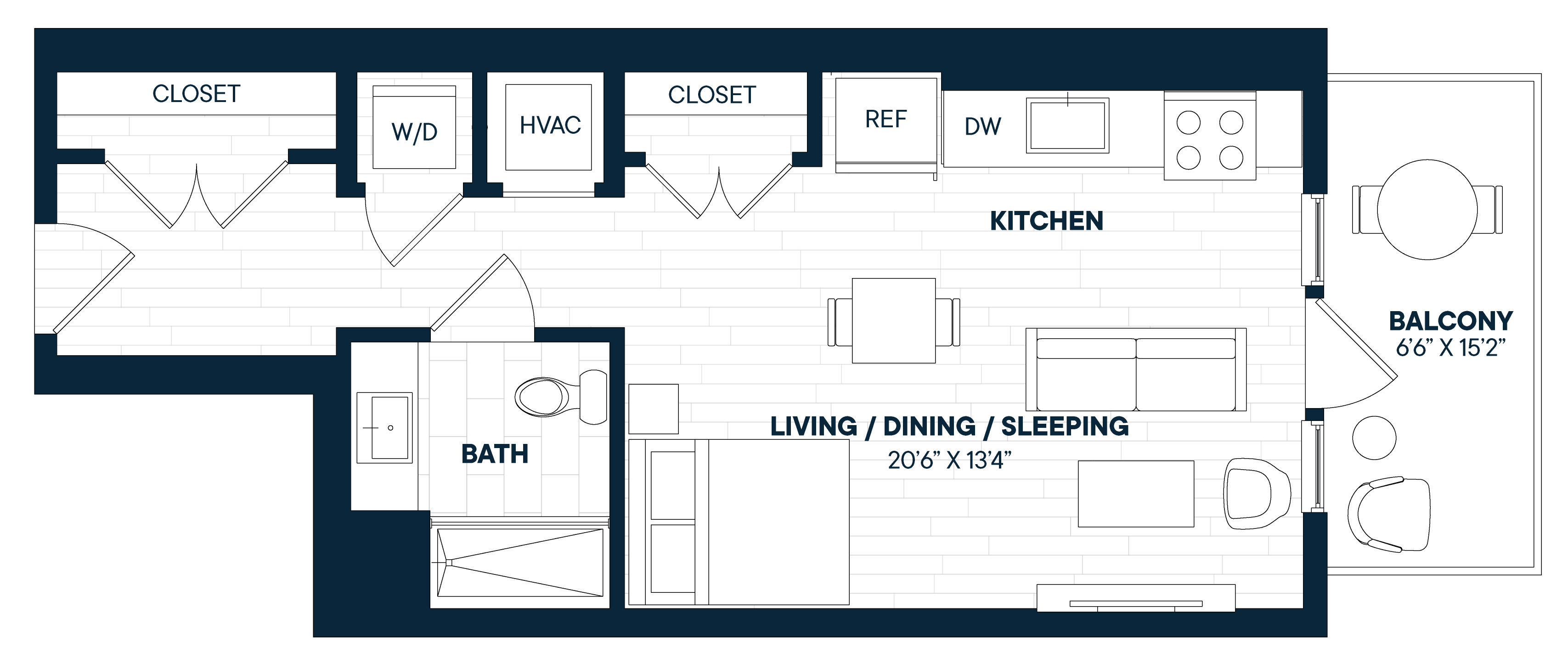 Floorplan image of apartment 701