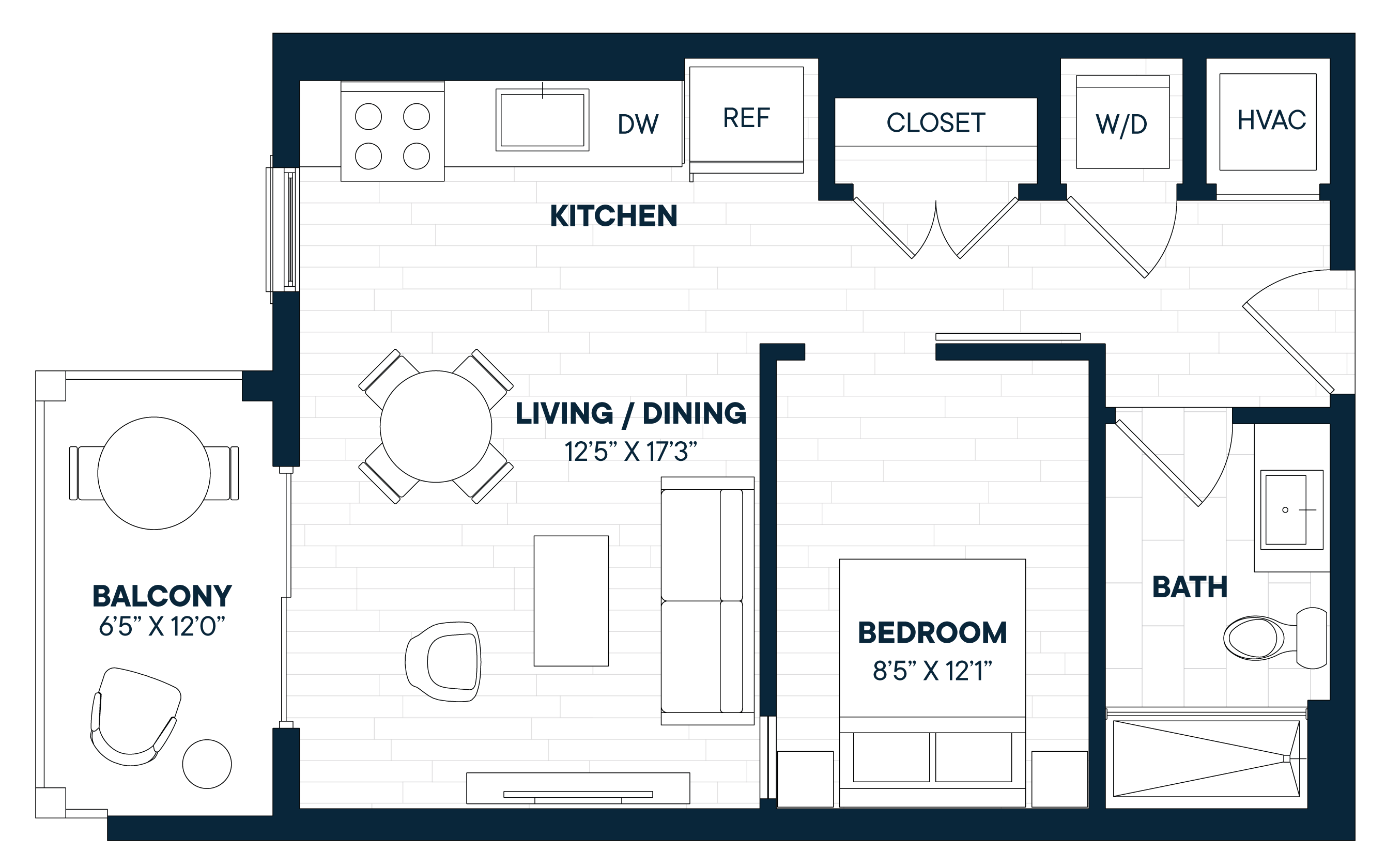 Floorplan image of apartment 414