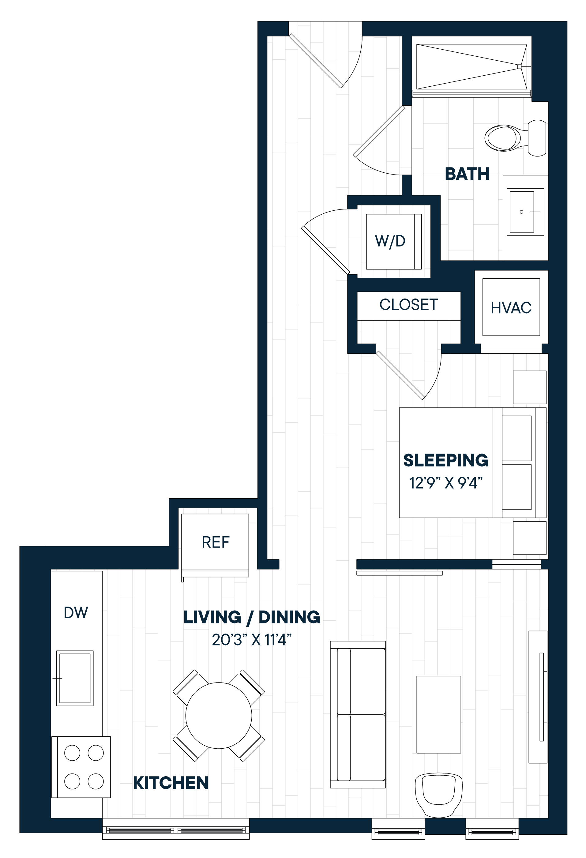 Floorplan image of apartment 874