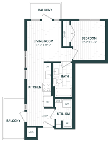 Floor Plan Image of Apartment Apt 124