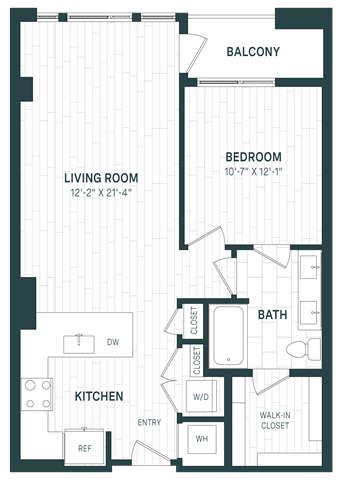 Floor Plan Image of Apartment Apt 311