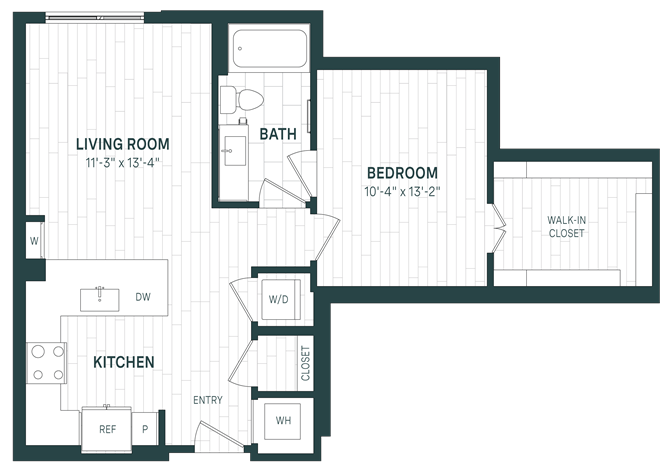 Floor Plan Image of Apartment Apt 418