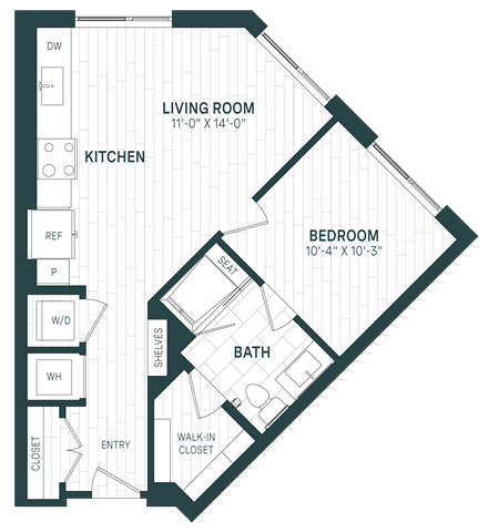 Floor Plan Image of Apartment Apt 405