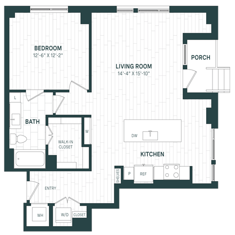 Floor Plan Image of Apartment Apt 101