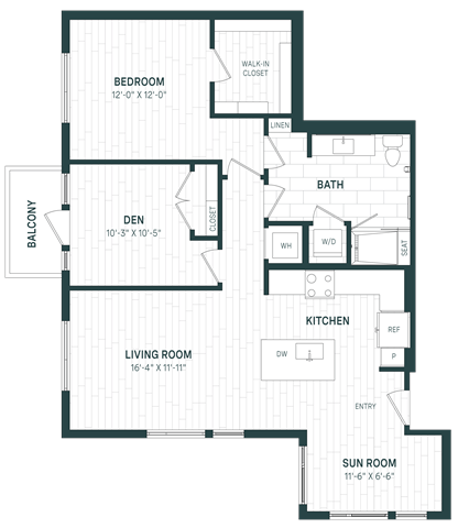 Floor Plan Image of Apartment Apt 736